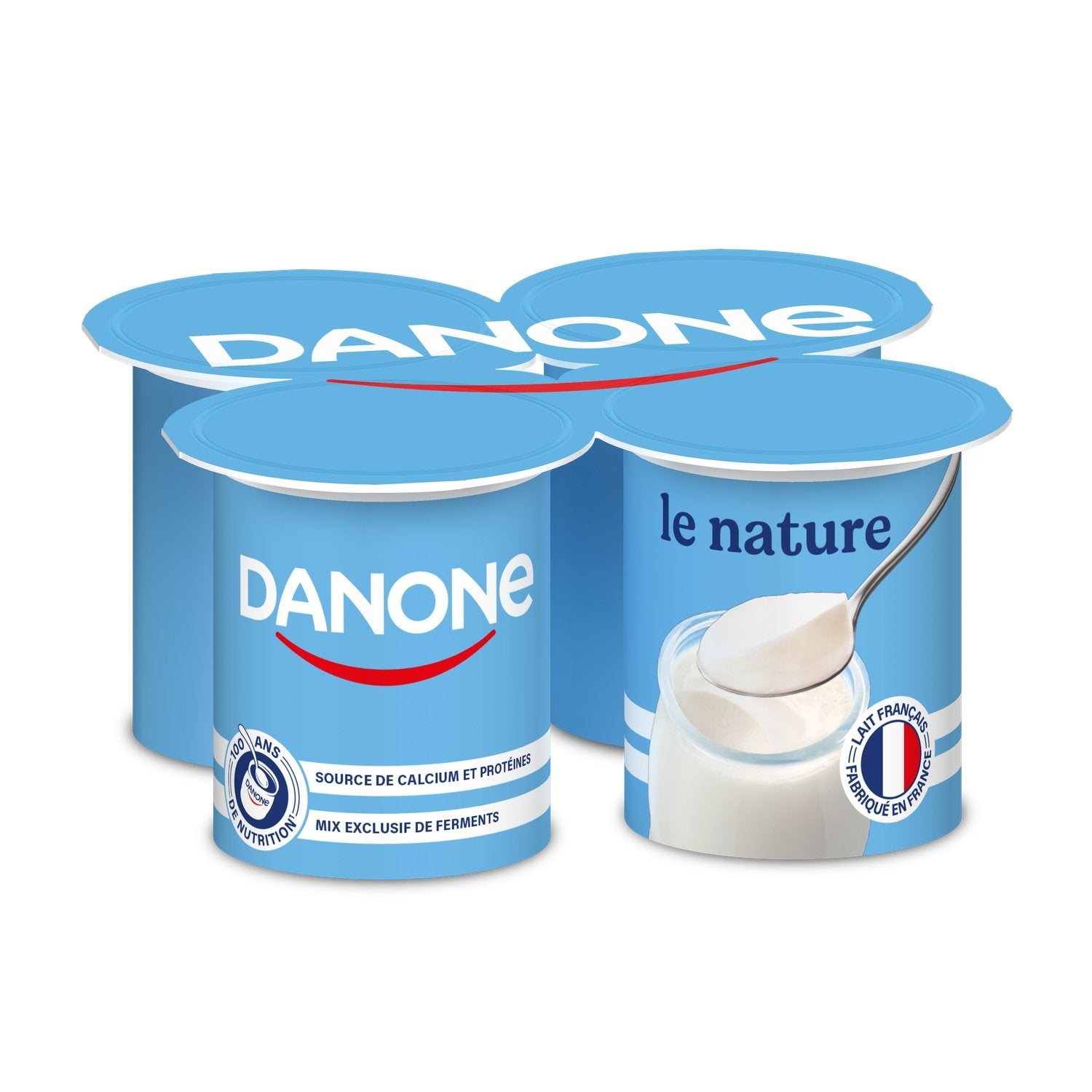 Yaourts Nature nature DANONE - 4 pots de 125g