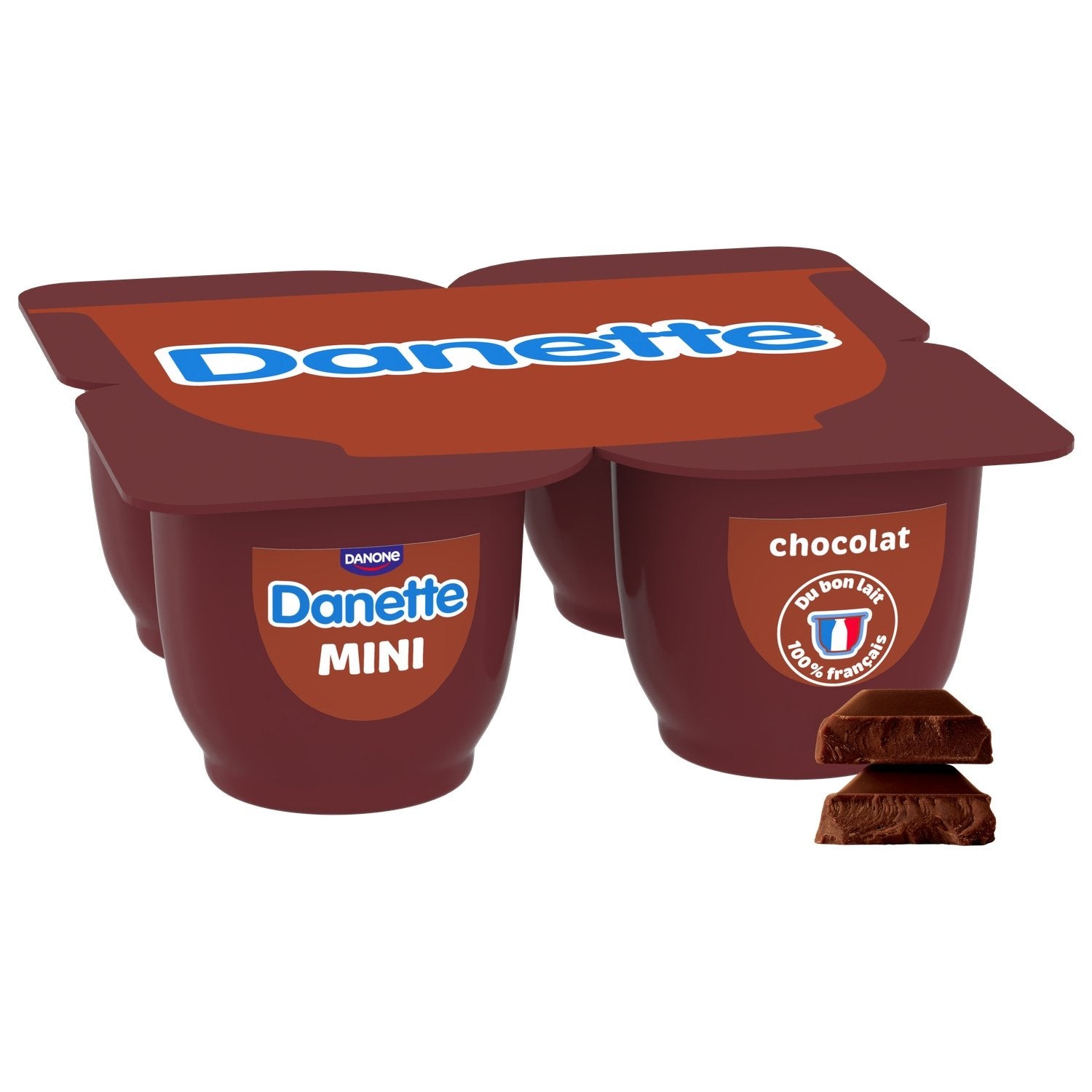Crème Dessert au Chocolat Mini DANETTE - les 4 pots de 70 g