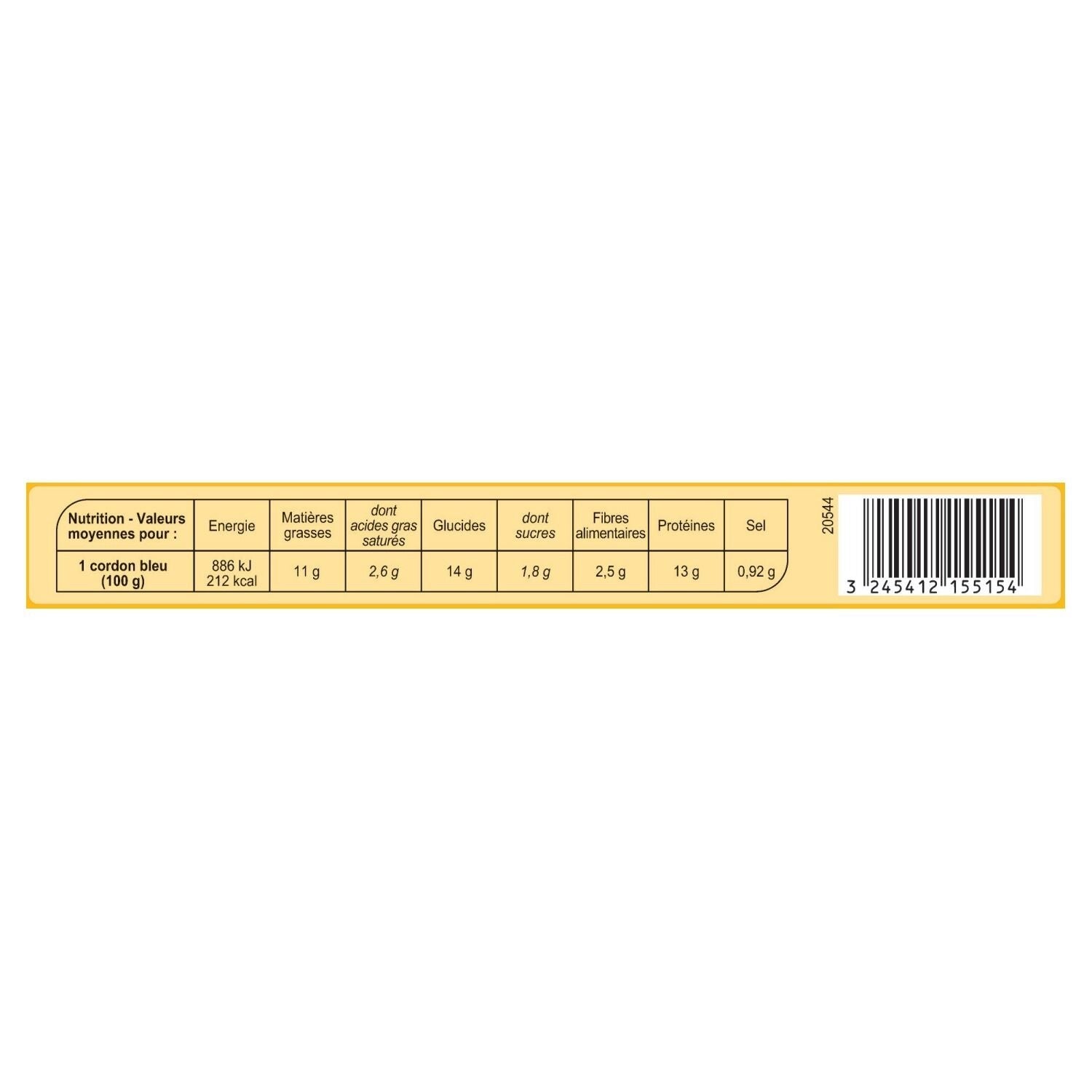 Cordons bleus de dinde CARREFOUR CLASSIC - 200g