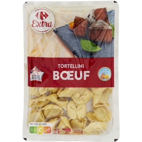 Pâtes Fraîches Tortellini Bœuf CARREFOUR EXTRA 300g