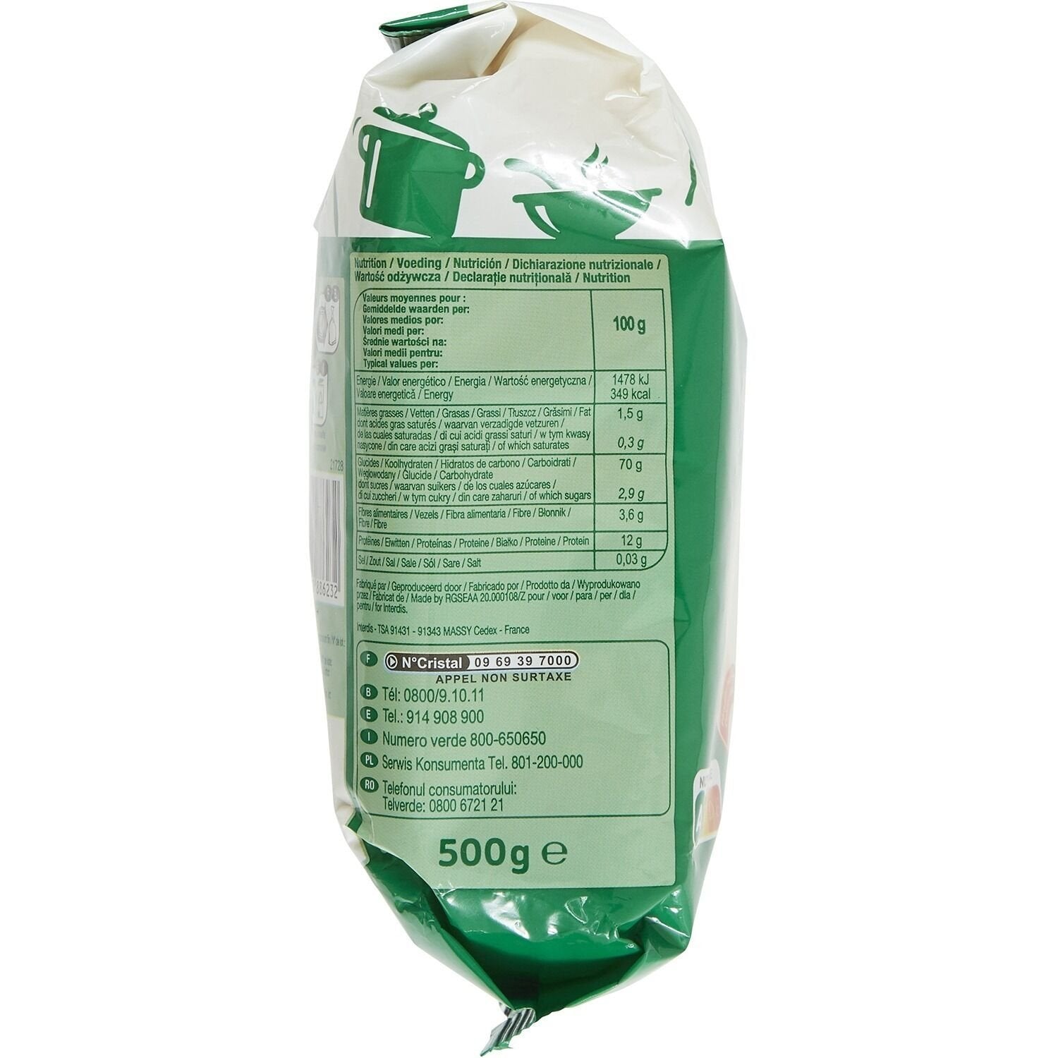 Pâtes coquillettes 3 minutes CARREFOUR CLASSIC - le paquet de 500 G