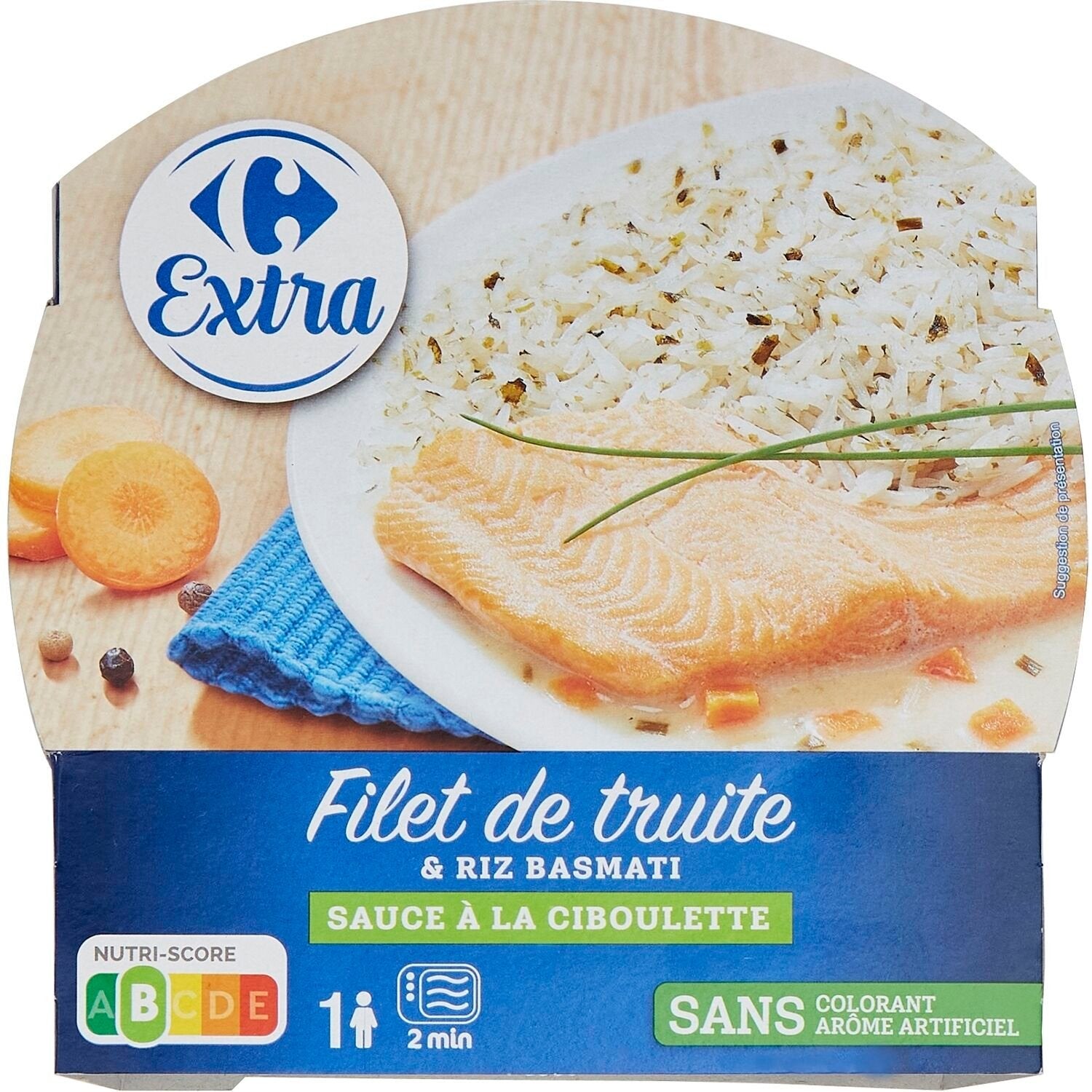 Plat cuisiné truite sauce ciboulette CARREFOUR EXTRA 300g