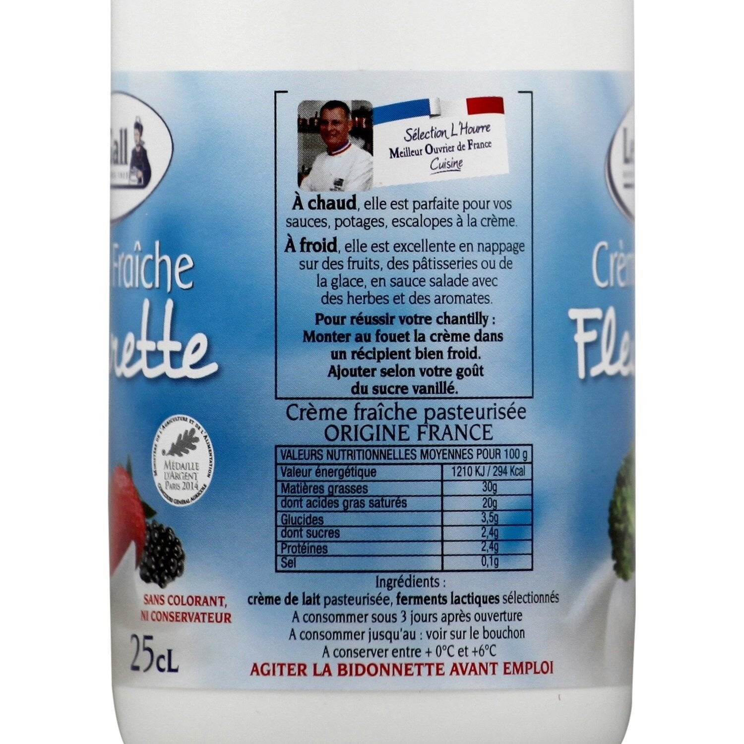 Crème Fraîche Fleurette LE GALL - bouteille de 25 CL