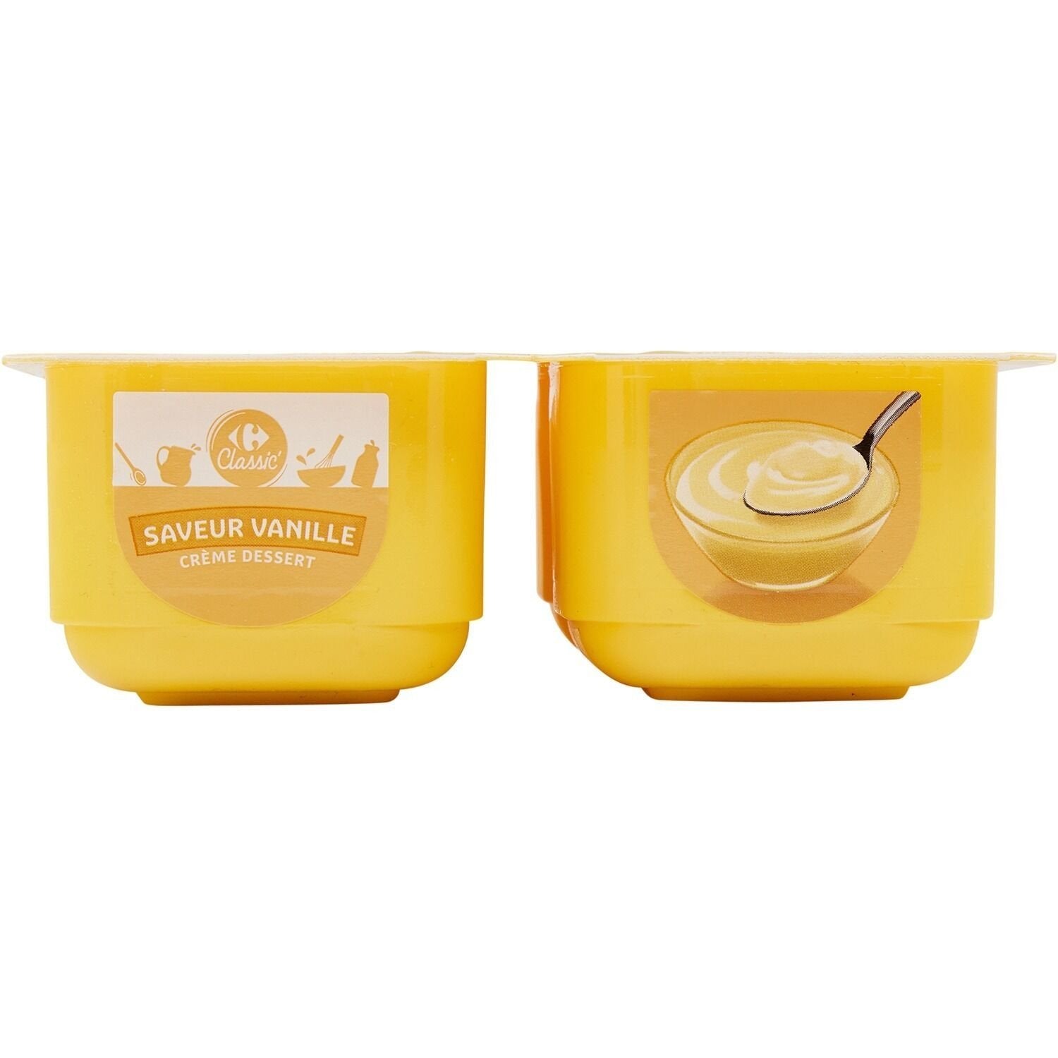 Crèmes dessert saveur vanille CARREFOUR CLASSIC - Les 4 pots de 125 G
