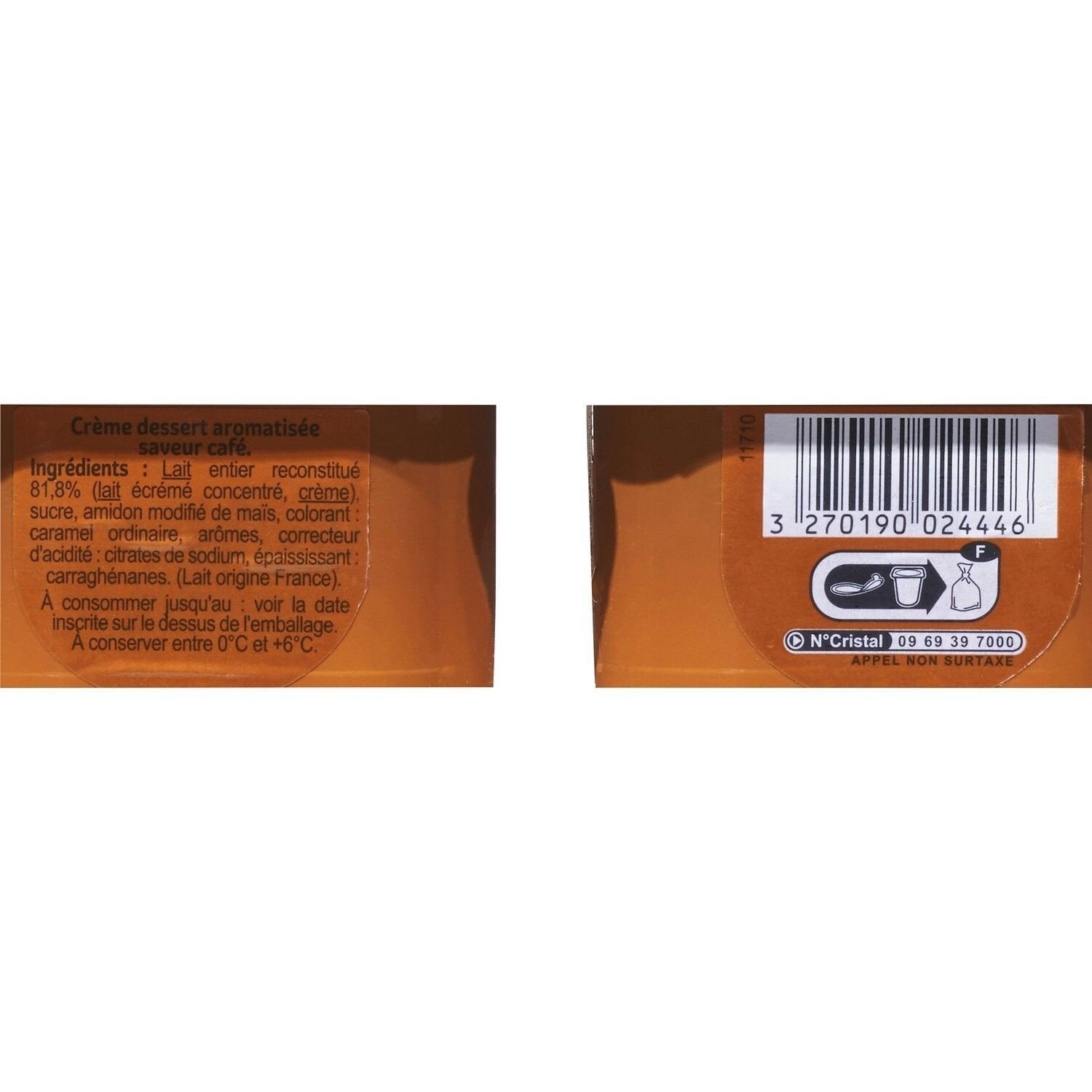 Crème dessert café CARREFOUR - 4 pots de 125g