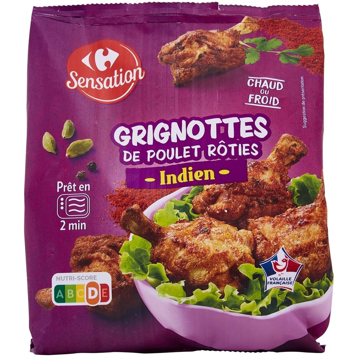 Grignottes de poulet rôties indien CARREFOUR SENSATION - sachet de 250g