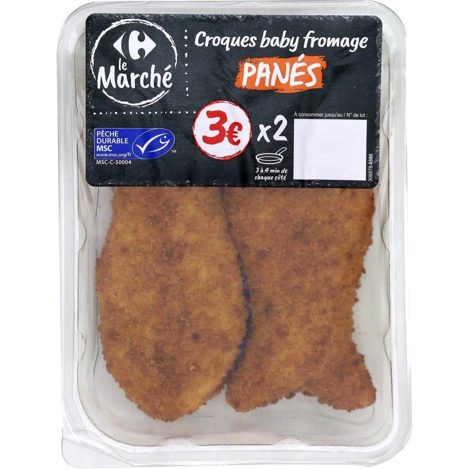 Croques baby MSC fromage panés CARREFOUR LE MARCHE - 200g