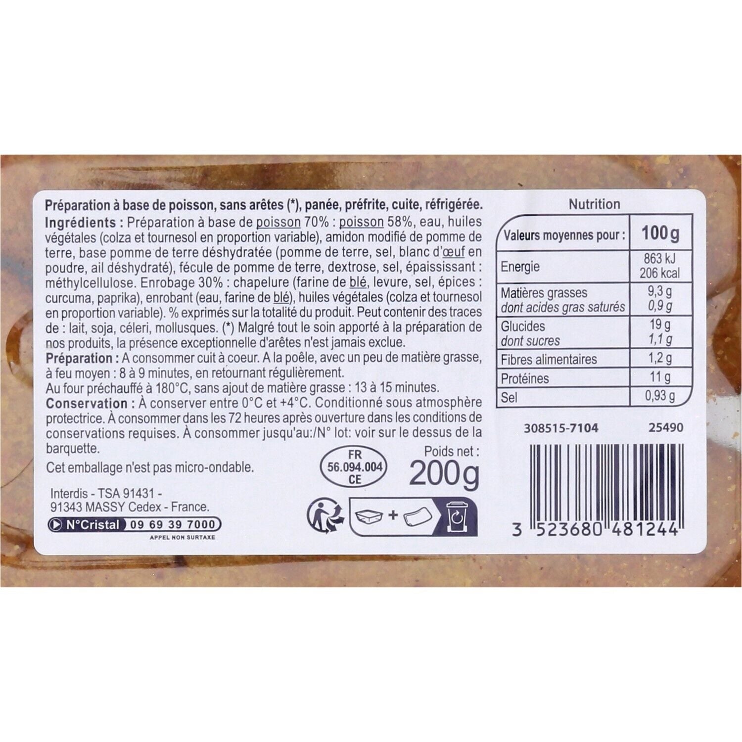 Panés au poisson SIMPL - 200g