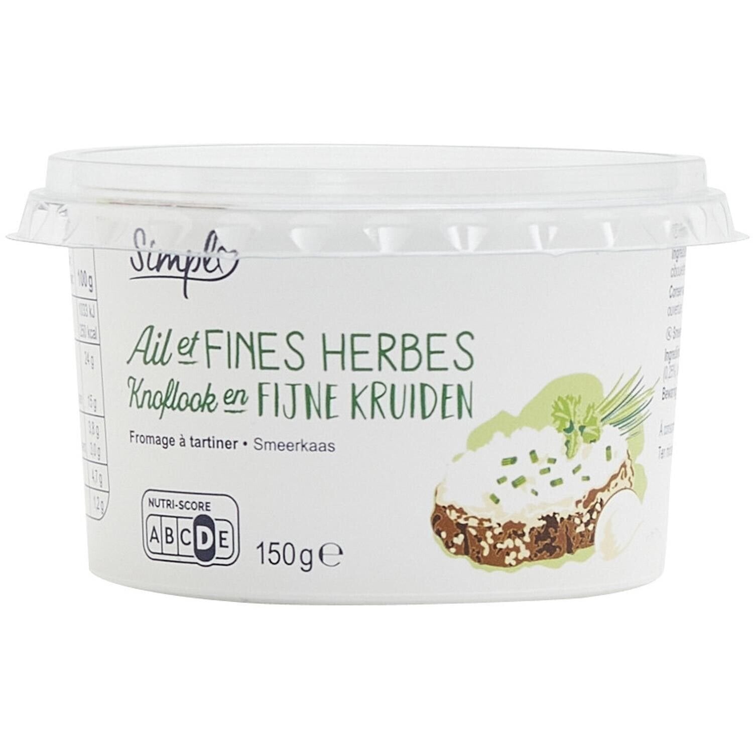 Fromage ail et fines herbes SIMPL - le pot de 150 G