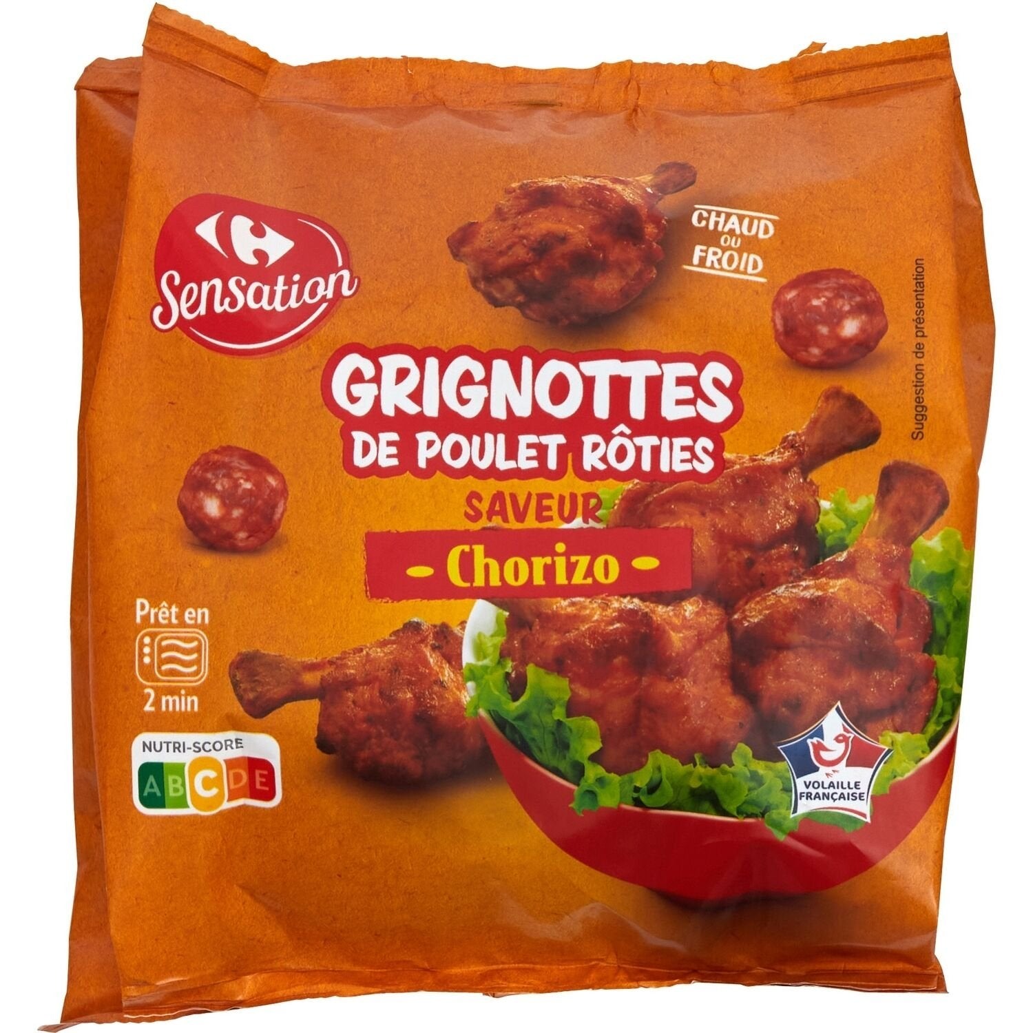 Grignottes de poulet saveur chorizo CARREFOUR SENSATION - 250g