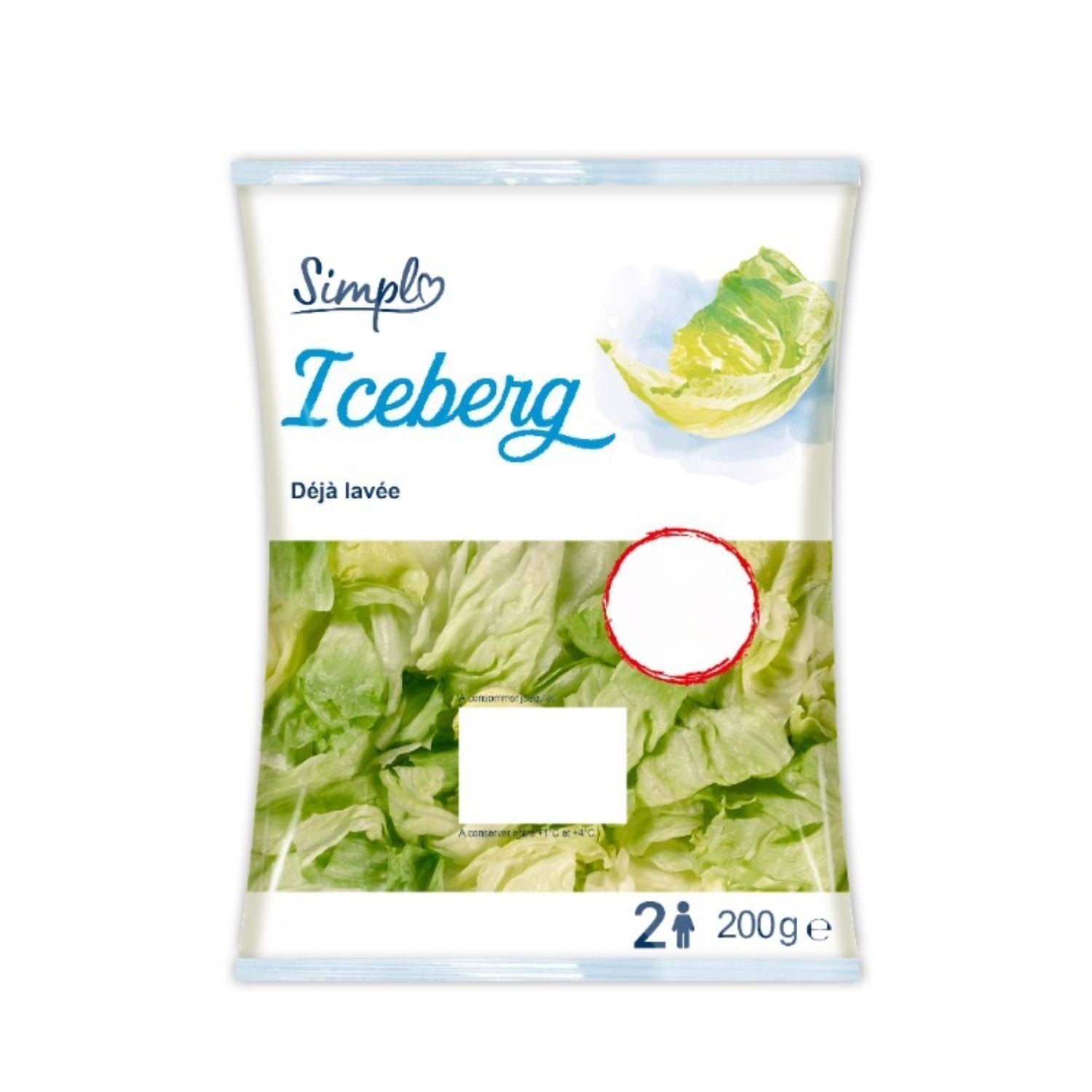 Salade Iceberg SIMPL - le sachet de 200 G