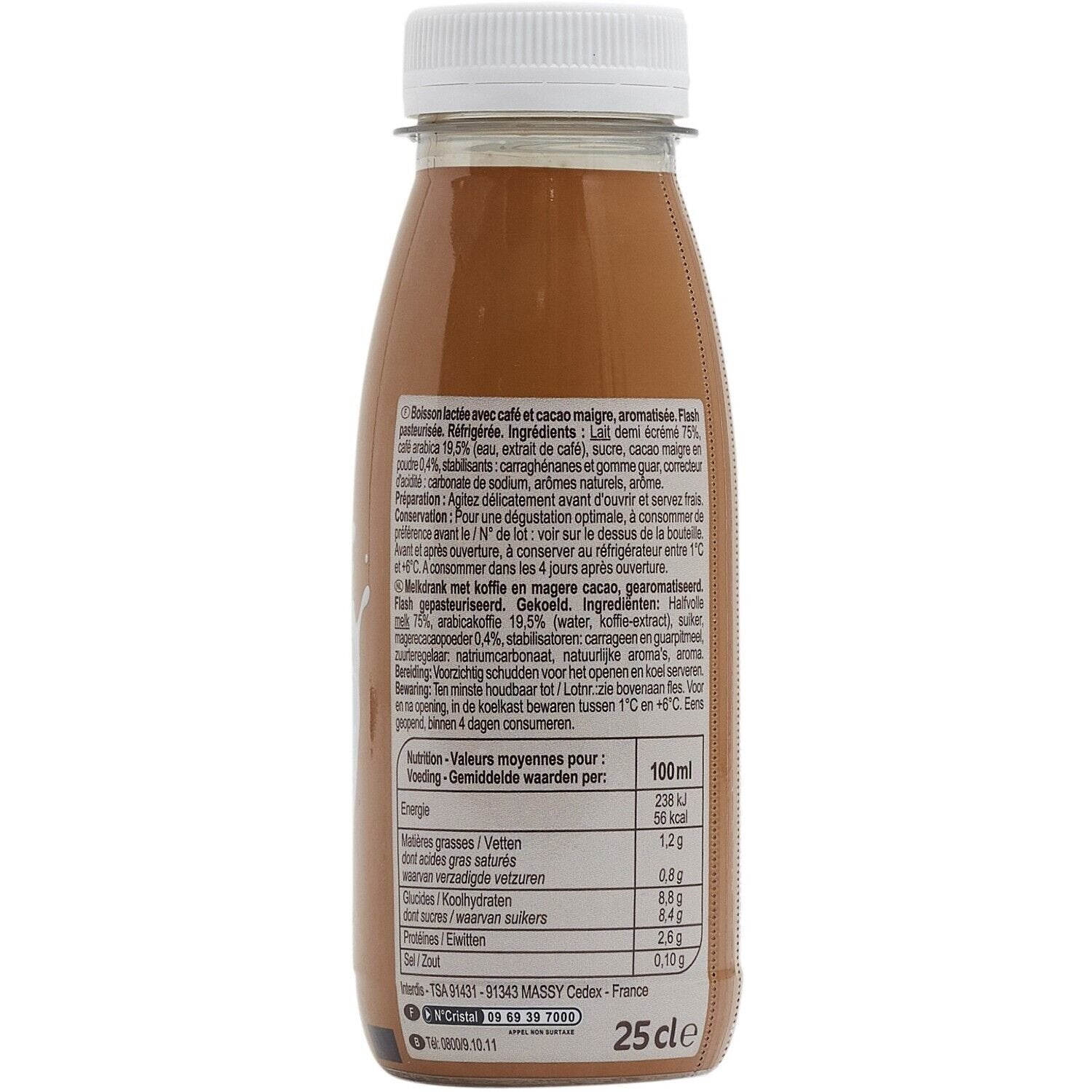 Boisson cappuccino CARREFOUR SENSATION - la bouteille de 25 CL