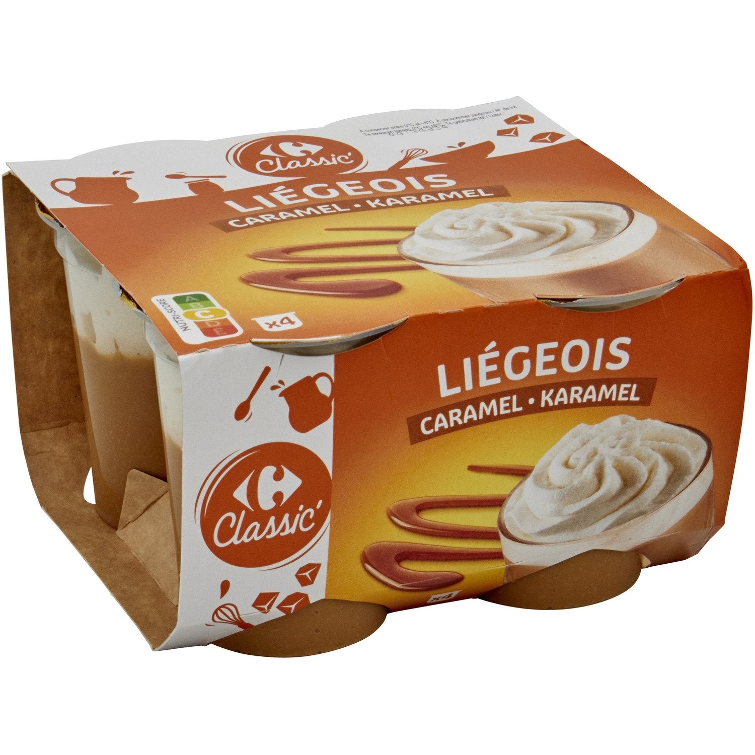 Dessert liégeois caramel CARREFOUR CLASSIC - 400 G