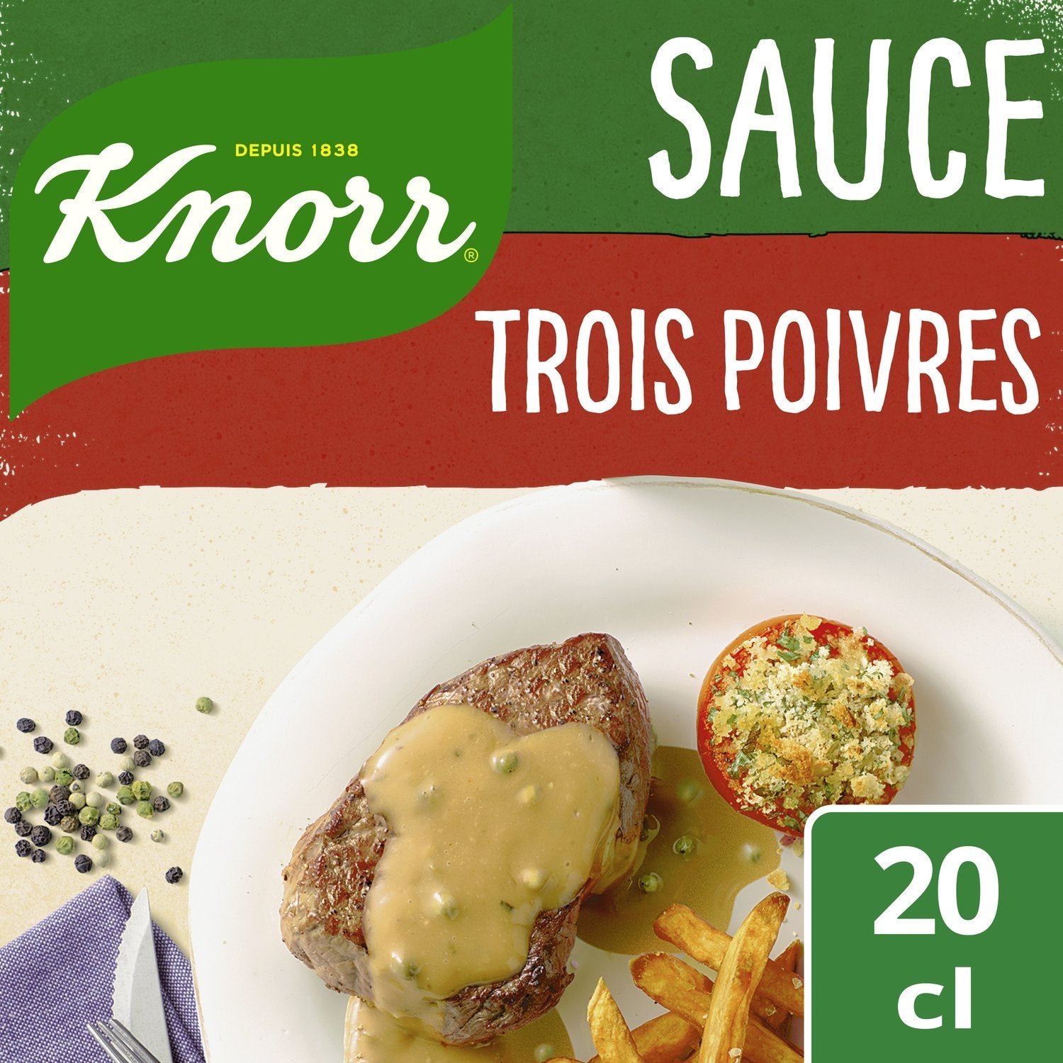 Sauce Déshydratée aux Trois Poivres KNORR 32 g
