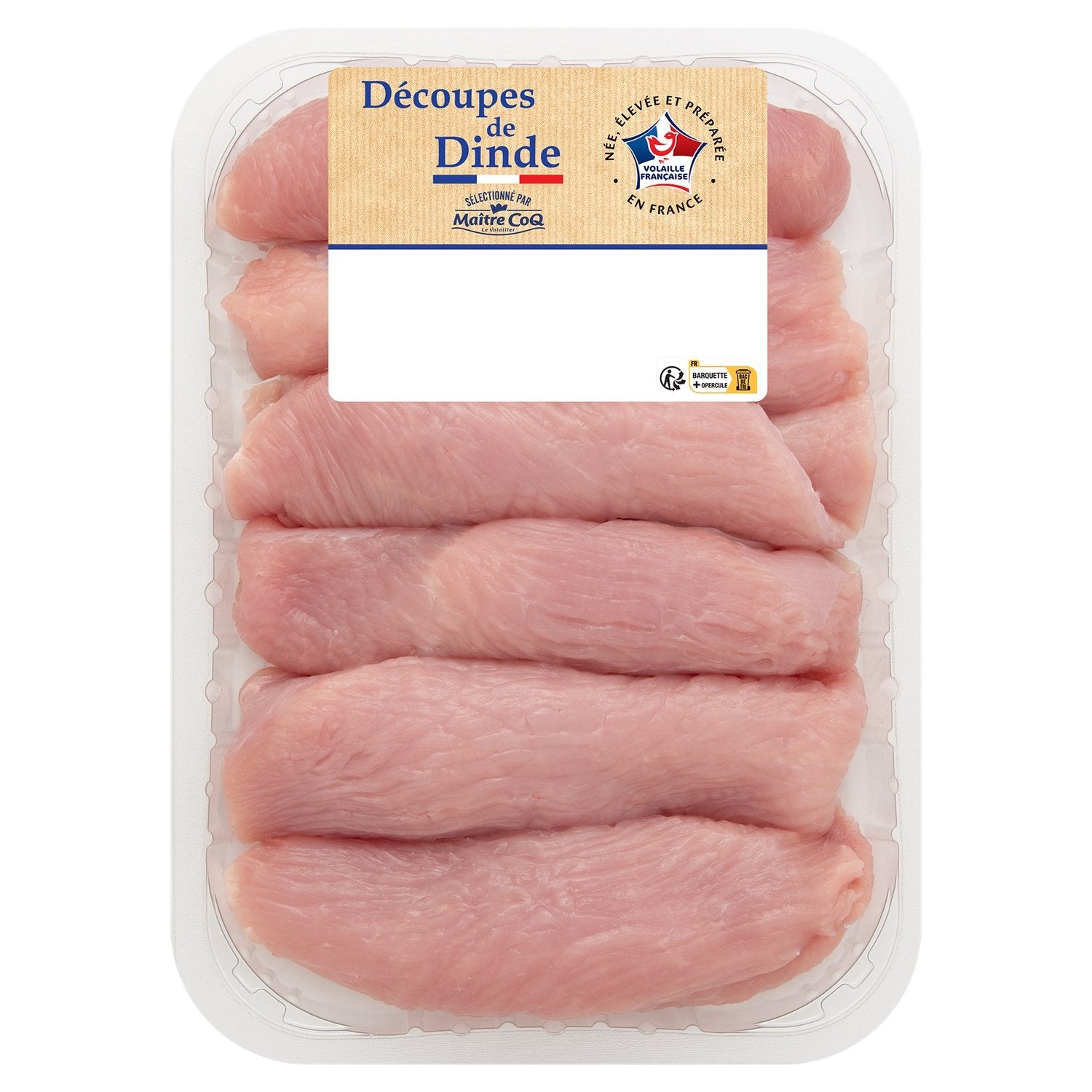 Viande de Volaille : Escalopes de Dinde - barquette de 720g