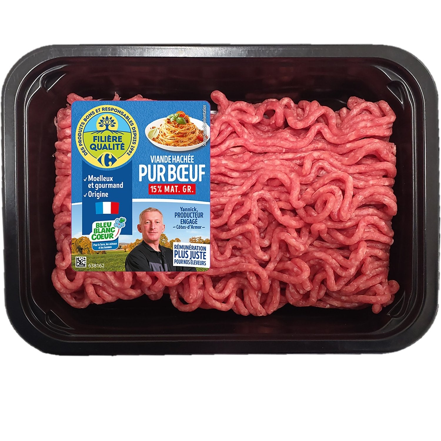 Haché Vrac Boeuf 15% FILIERE QUALITE CARREFOUR - 300g