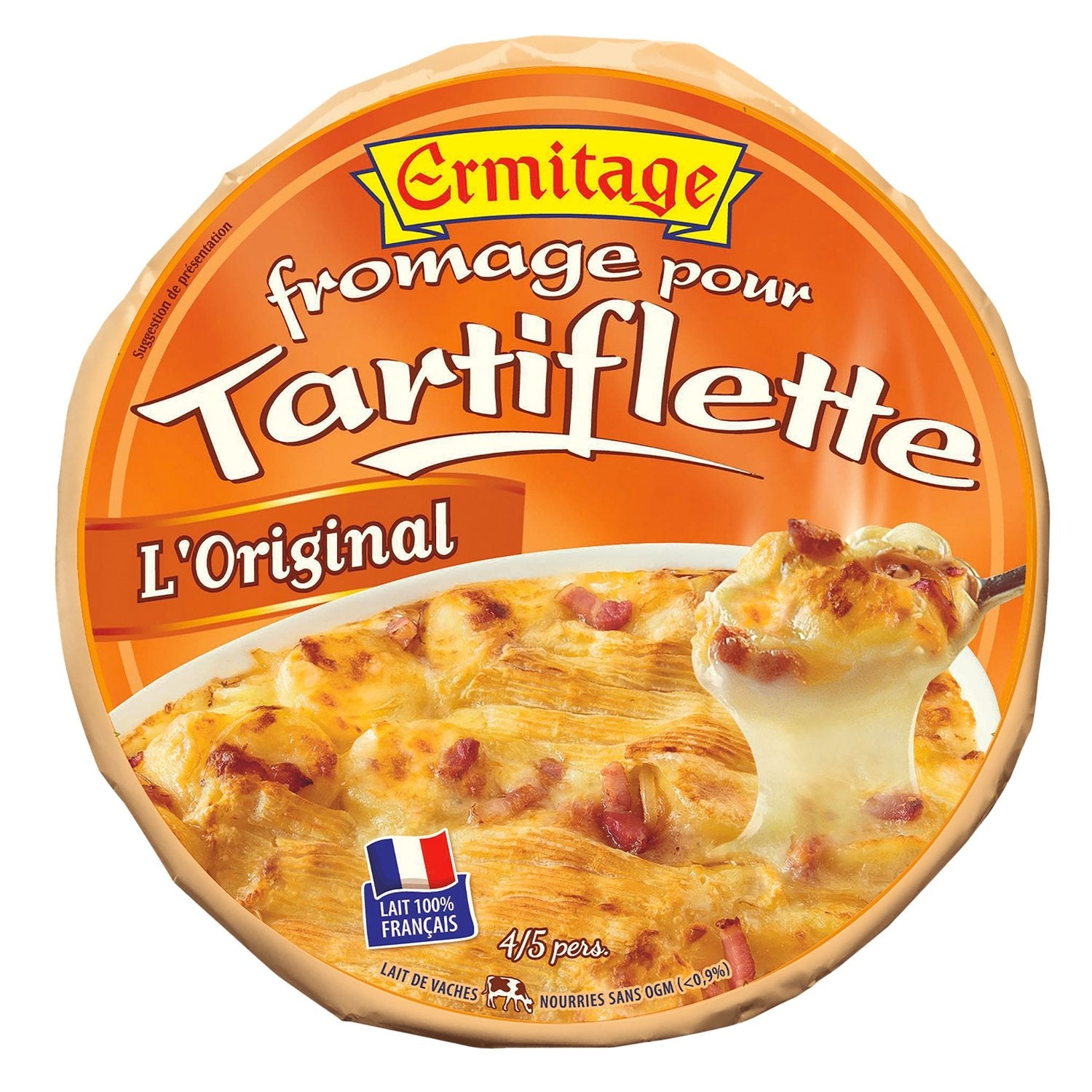 Fromage pour Tartiflette Sans OGM ERMITAGE -  la boite de 450g