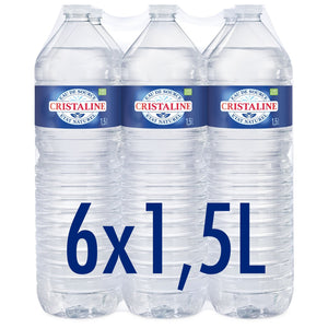 Eau de Source Plate CRISTALINE - pack de 6 bouteilles de 1,5L