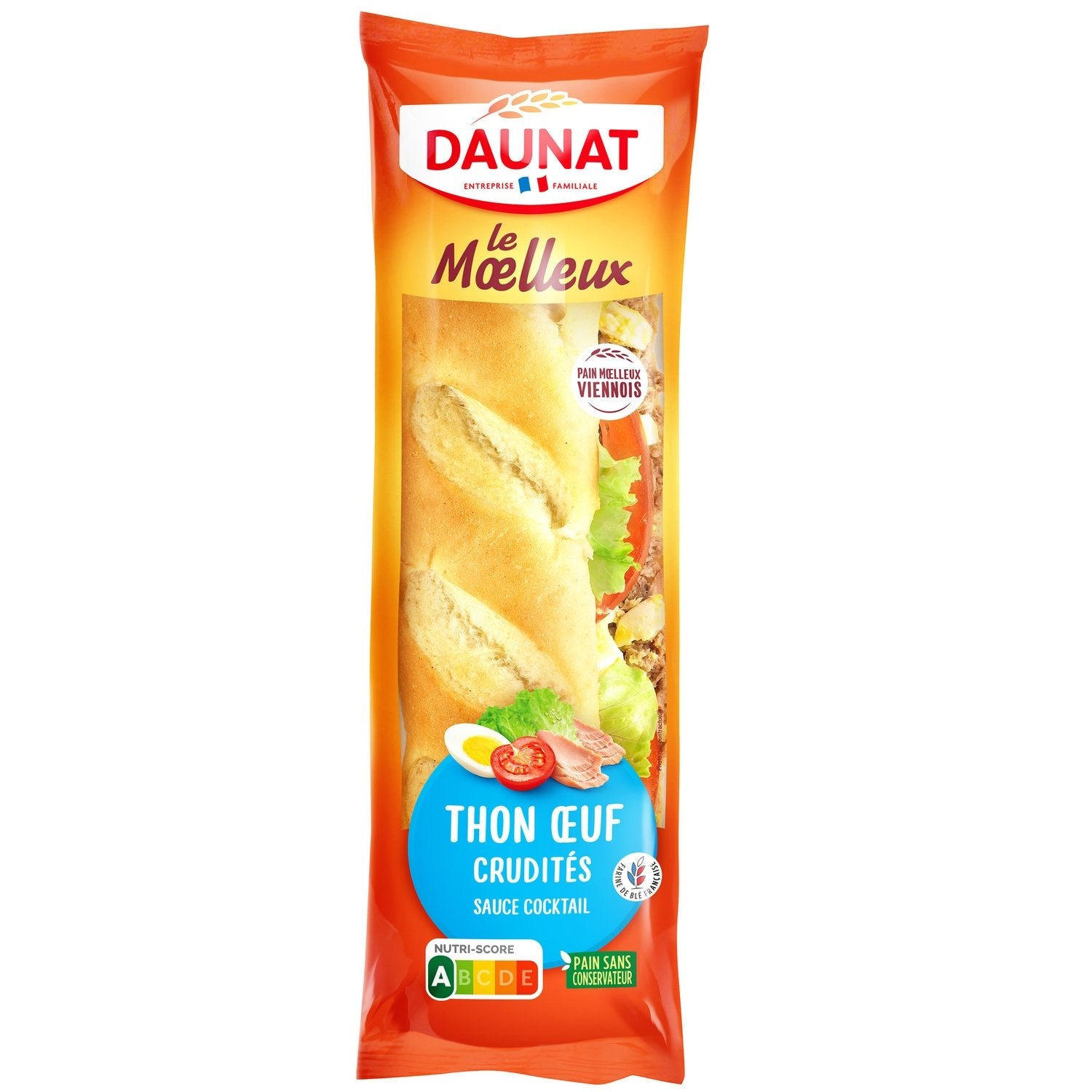Sandwich thon œuf crudités DAUNAT 230 g