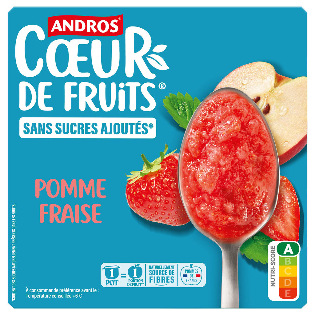Compote Sans Sucres ANDROS - 4 pots de 100g