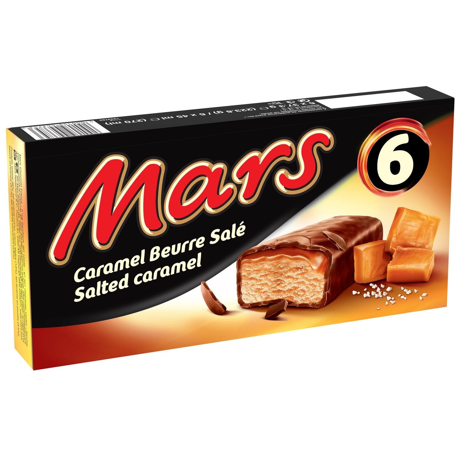 Barres glacées caramel beurre salé MARS - 6 pcs