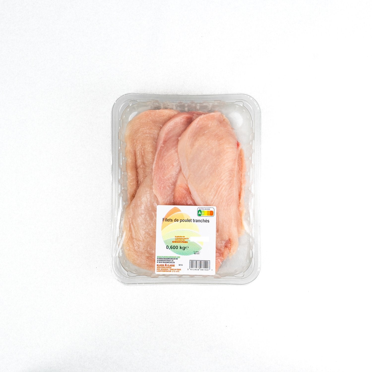 Viande de Volaille : Filets de Poulet Tranchés - barquette de 600g