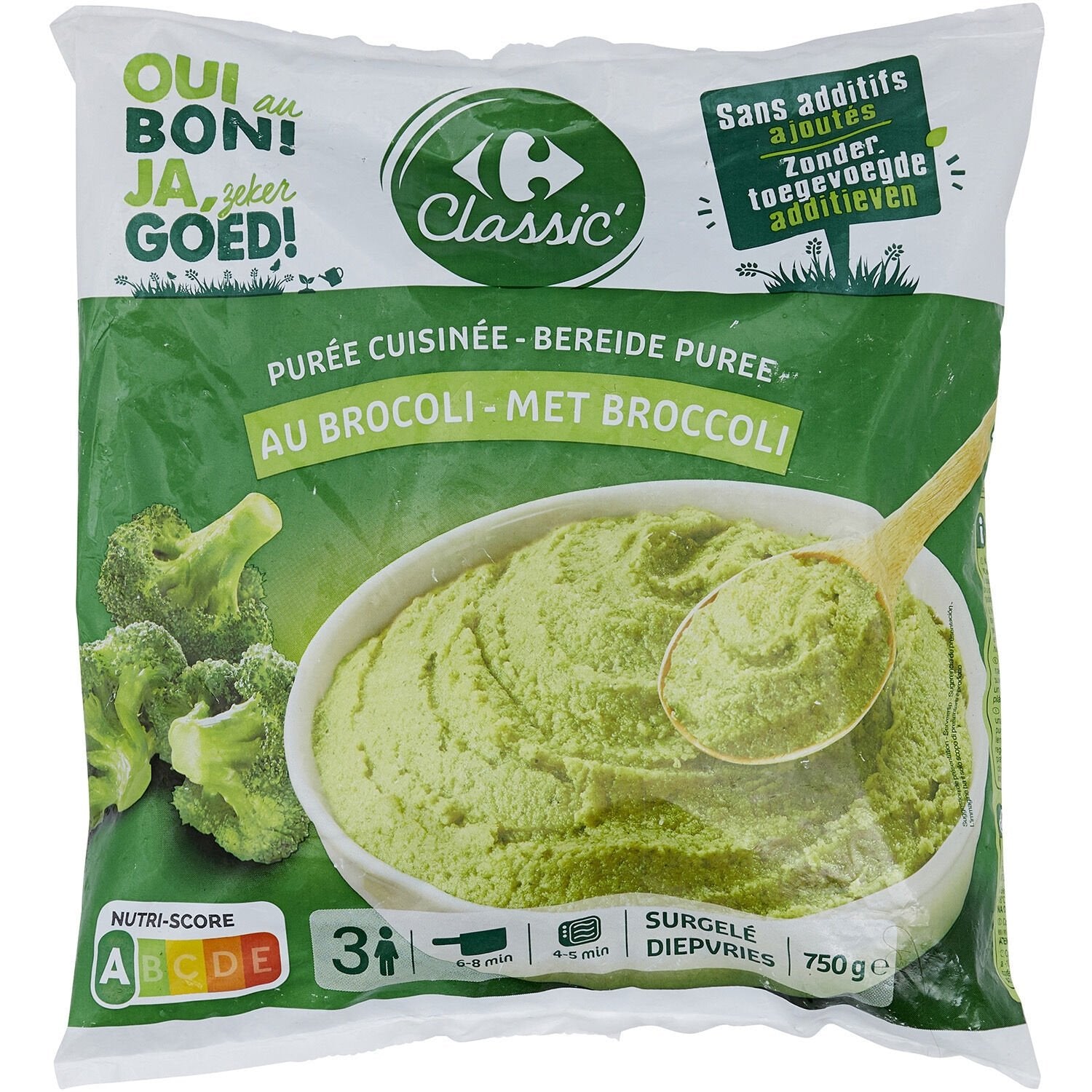Purée de brocolis CARREFOUR CLASSIC - le sachet de 750g