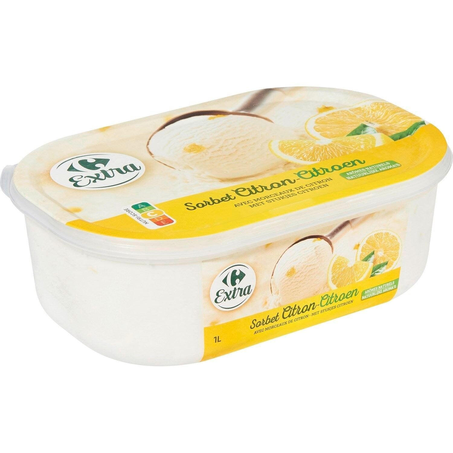Sorbet citron CARREFOUR EXTRA - le bac de 606g