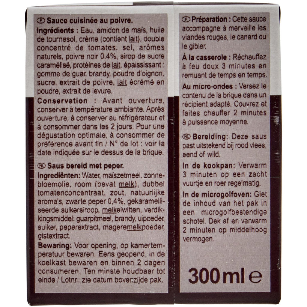 Sauce poivre CARREFOUR CLASSIC 300mL
