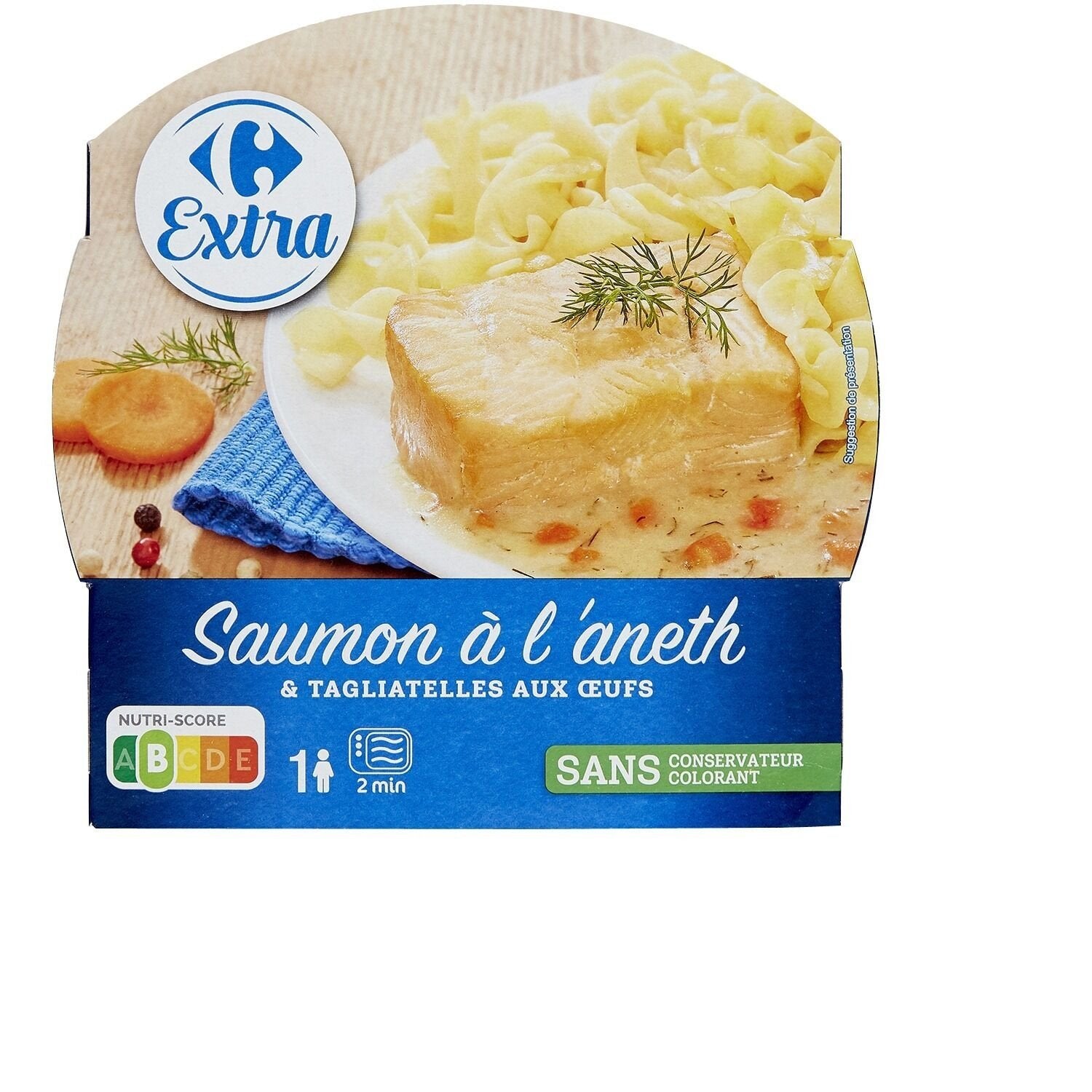 Plat cuisiné saumon tagliatelle CARREFOUR EXTRA 300g