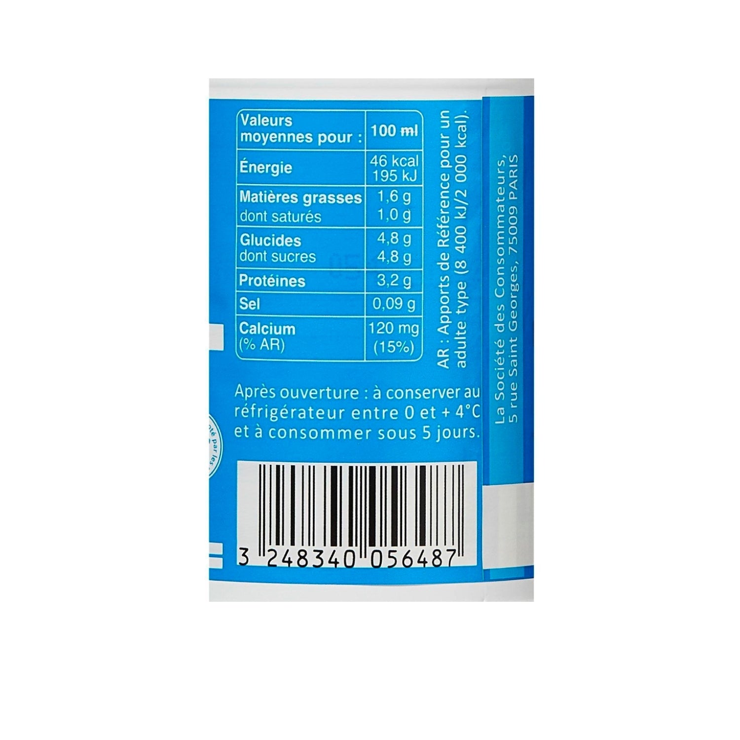 Lait Demi-Ecrémé UHT - C'EST QUI LE PATRON ?!  le pack de 6 bouteilles de 50 CL