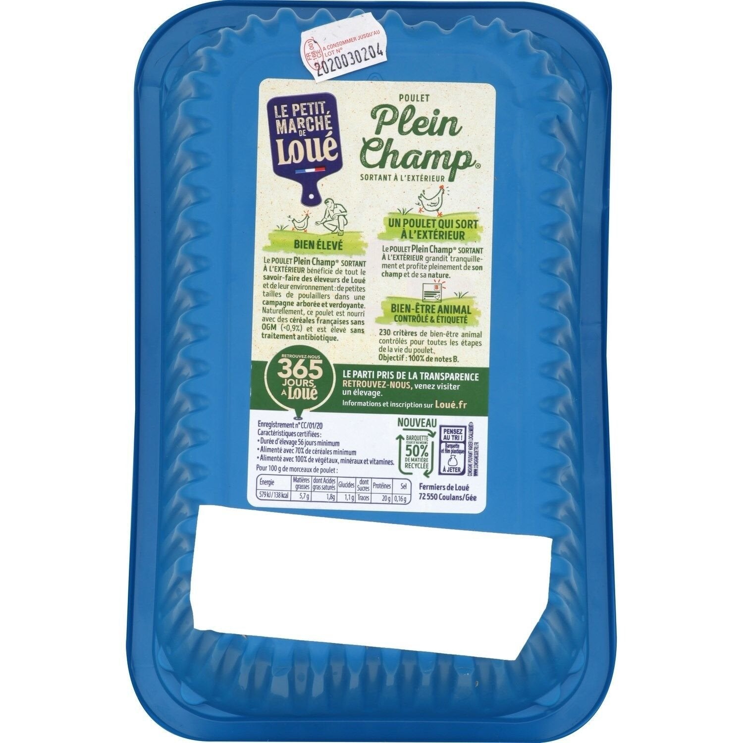 Poulet Cuisse - LOUE - La barquette de 2 - 500 G