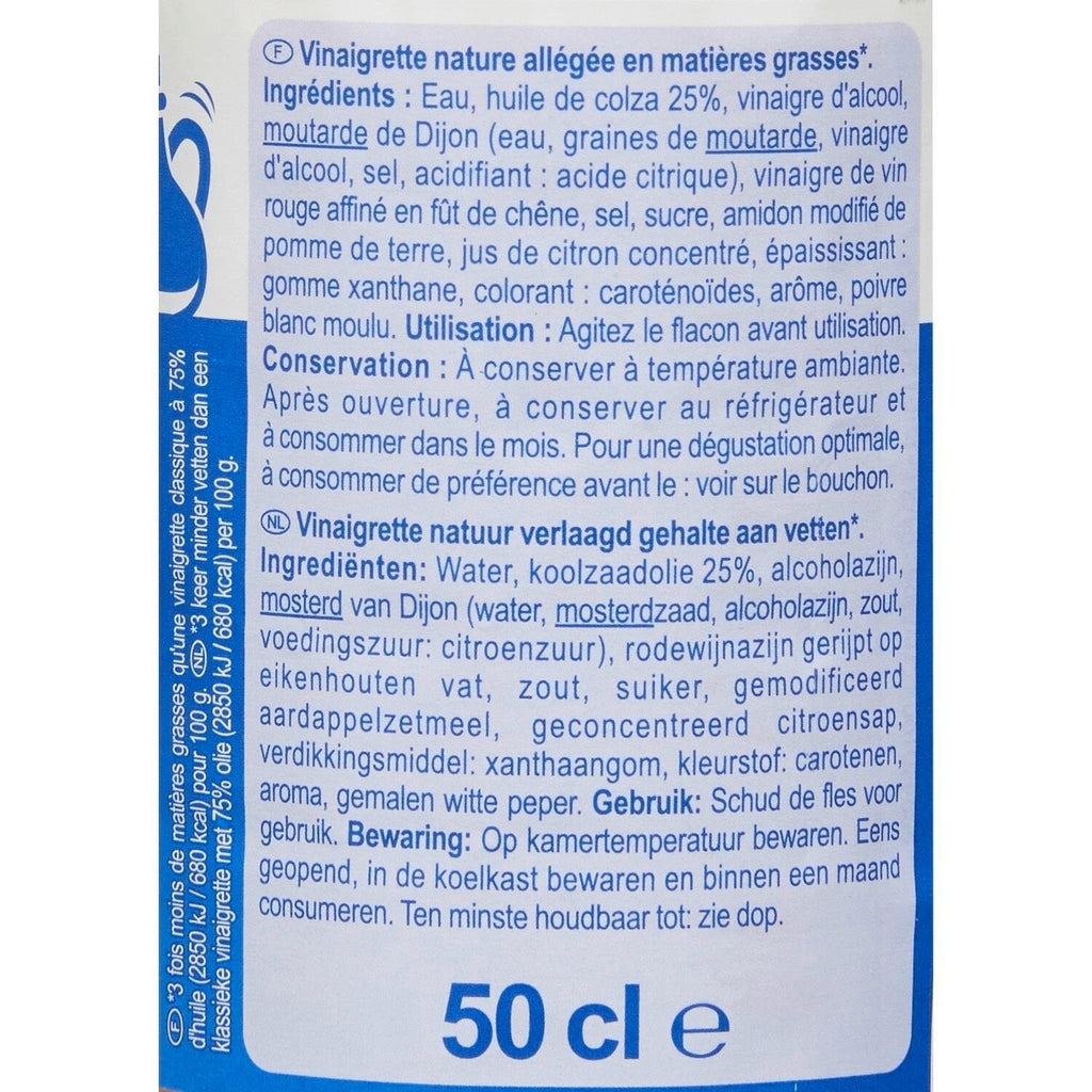 Sauce vinaigrette légère CARREFOUR CLASSIC 500 ml