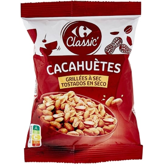 Cacahuètes aromatisées grillées à sec CARREFOUR  le sachet de 150g