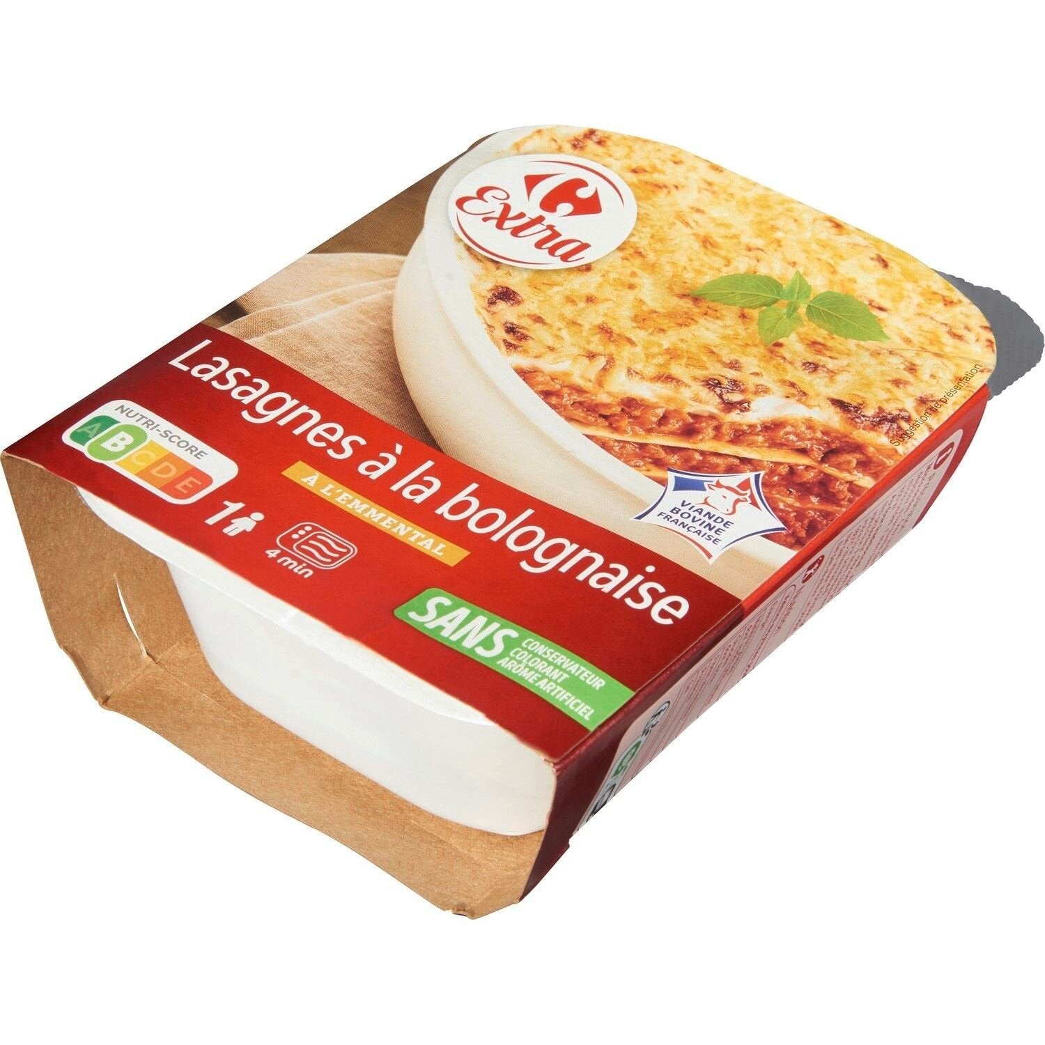 Plat cuisiné lasagnes bolognaise CARREFOUR EXTRA 350g
