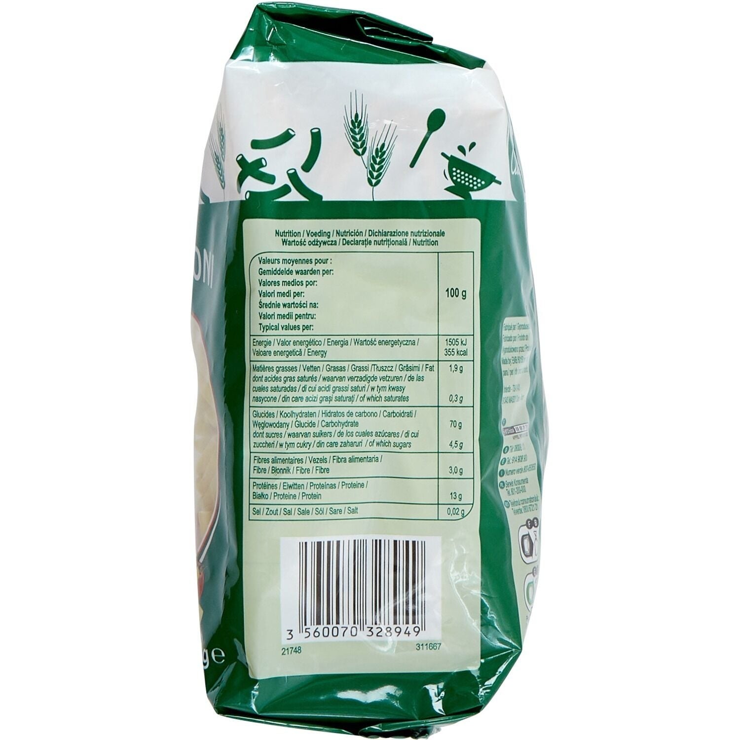 Pâtes macaroni CARREFOUR CLASSIC 500g