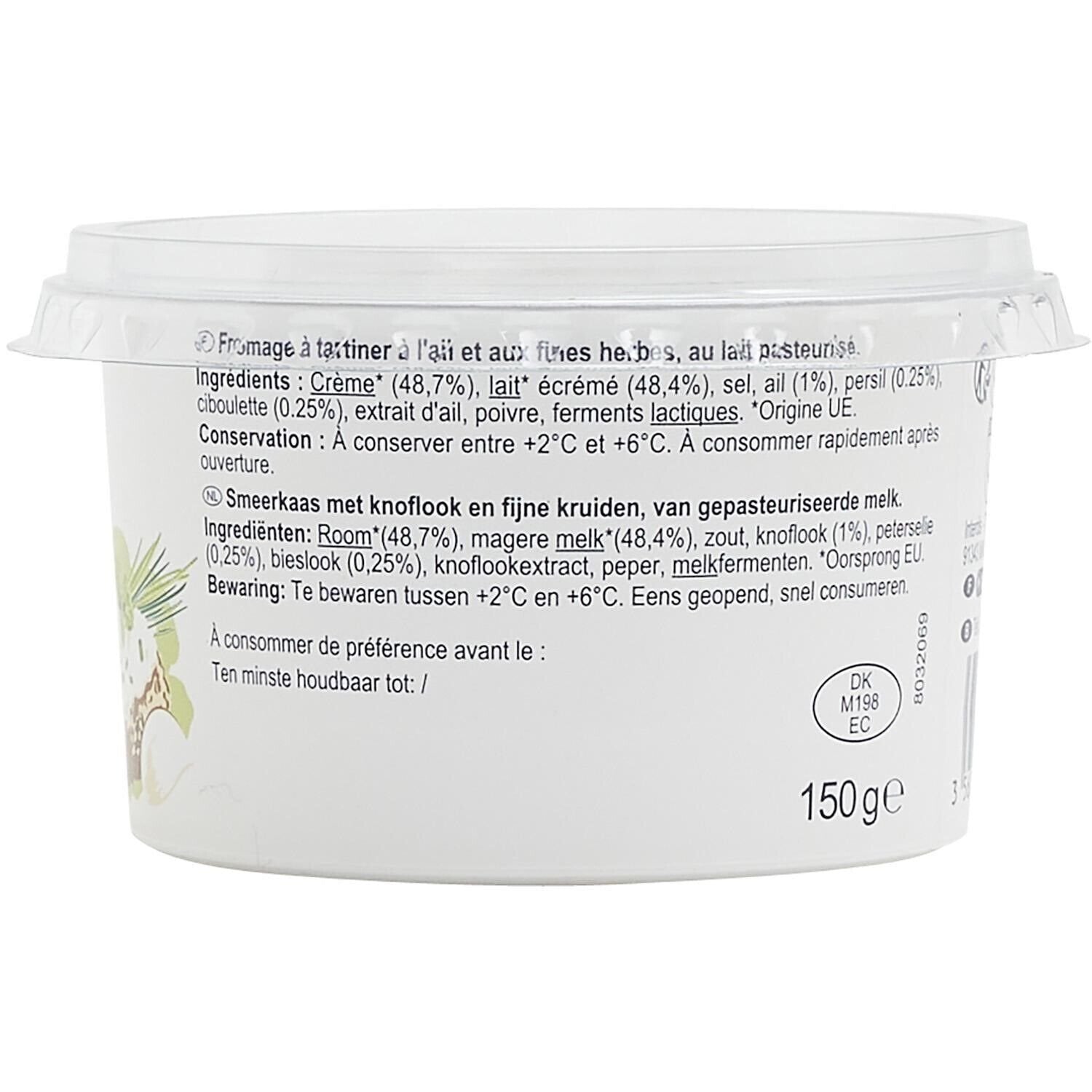 Fromage ail et fines herbes SIMPL - le pot de 150 G
