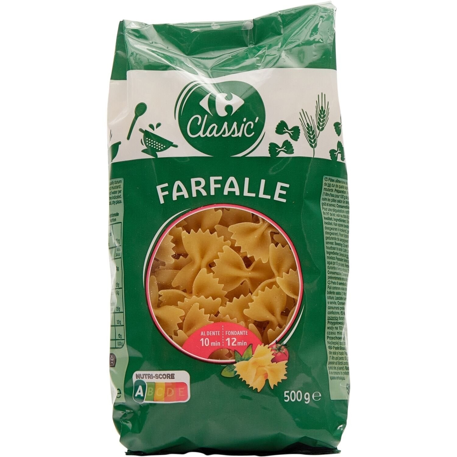 Pâtes farfalle CARREFOUR CLASSIC 500g