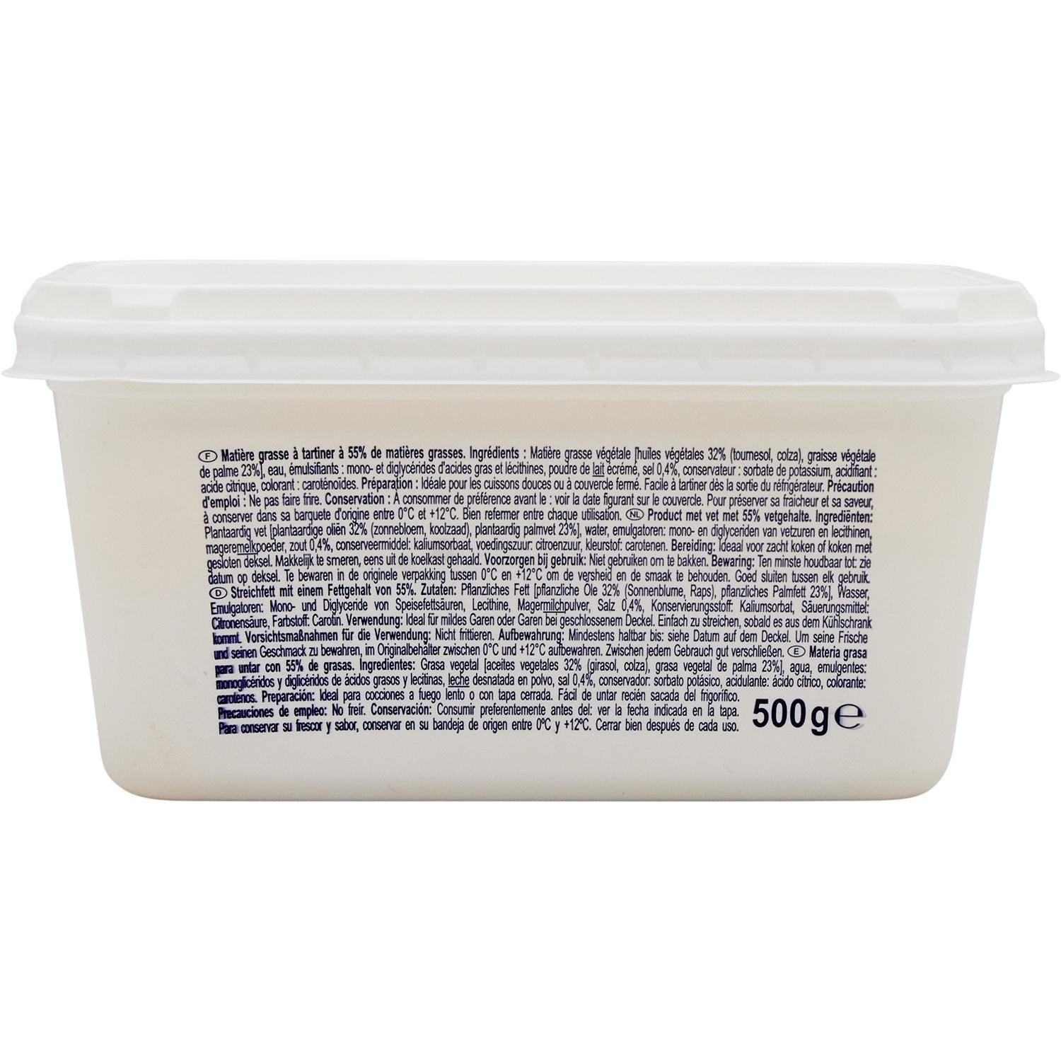 matière grasse végétale tartine & cuisson doux Tartine et Cuisson 55% Mat.Gr. CARREFOUR - barquette de 500 G