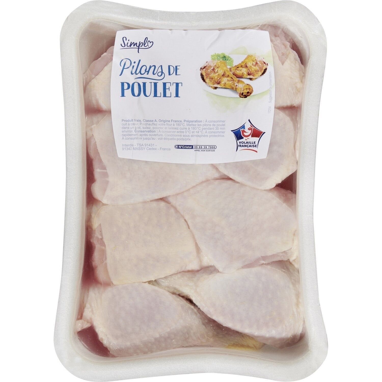 Pilon de poulet - SIMPL - La barquette de 700 G