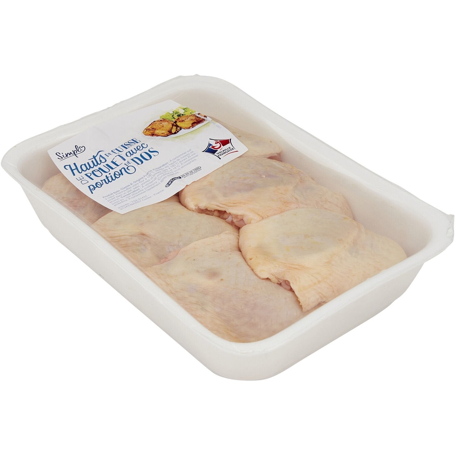 Haut de cuisse de poulet blanc - Simply - La barquette de 6 PCS