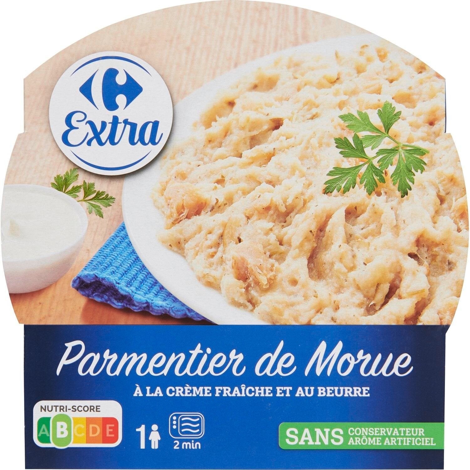 Plat cuisiné parmentier de morue CARREFOUR EXTRA 300g