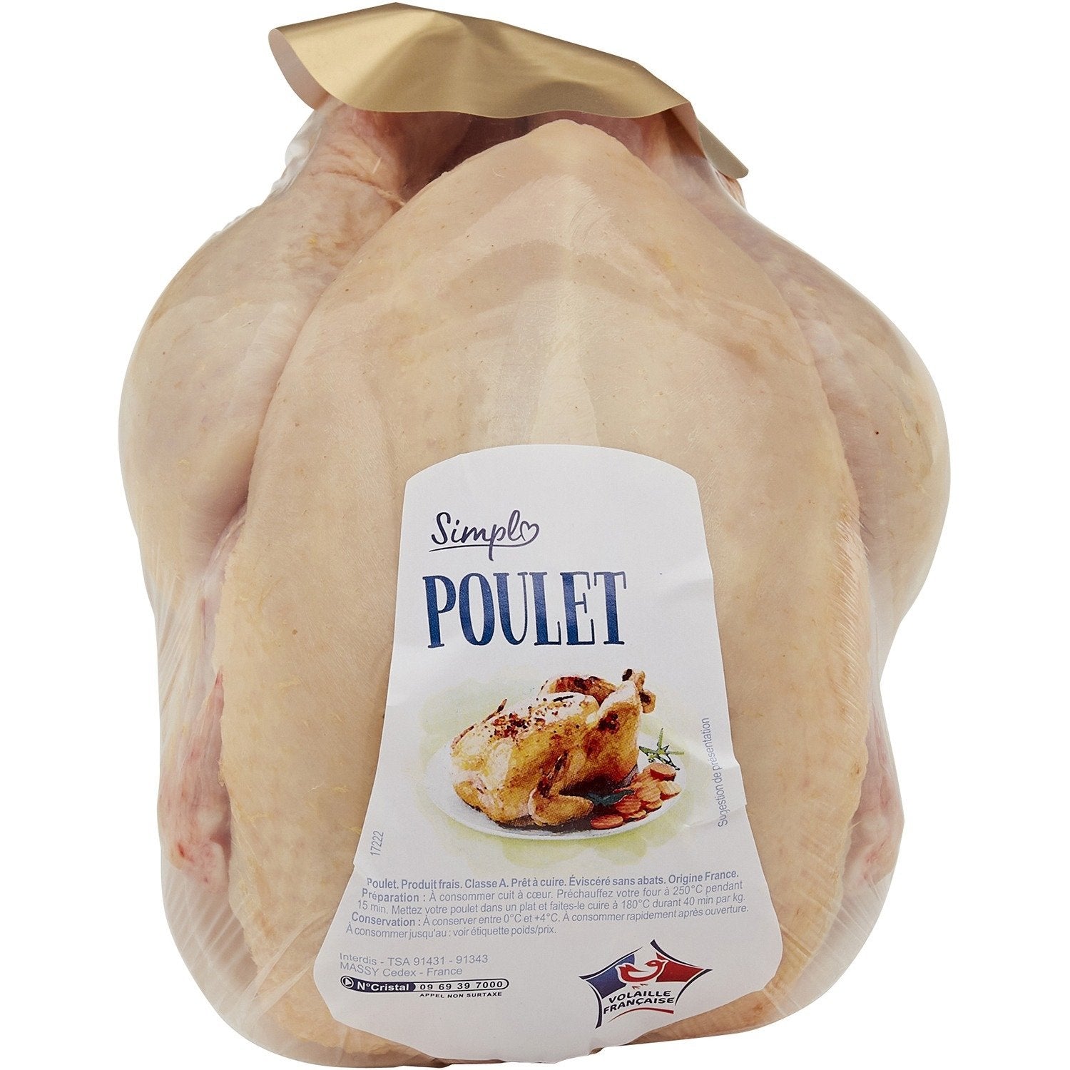 Poulet prêt à cuire - SIMPL - Le poulet de 1.5K G