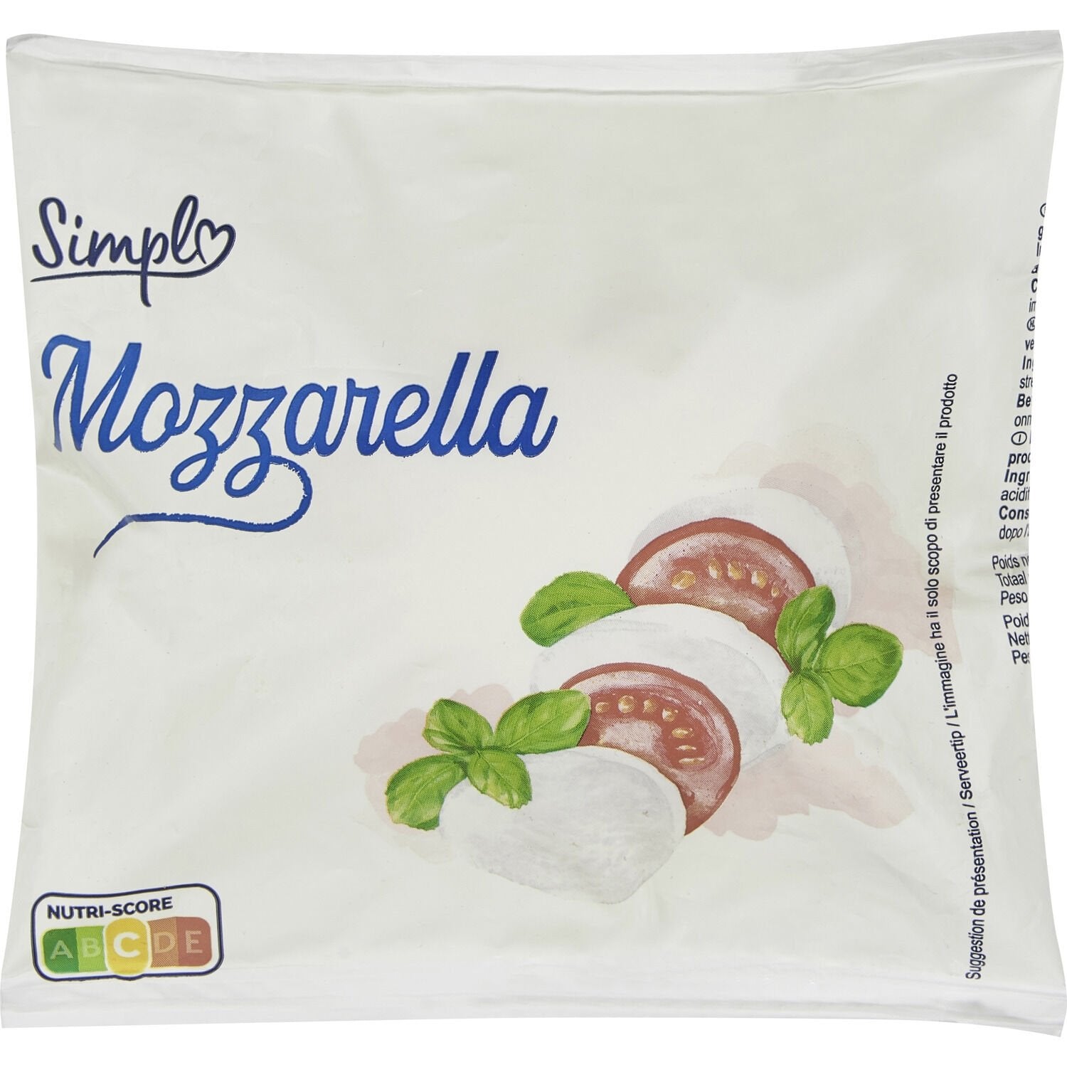 Mozzarella SIMPL -  Le sachet de 125 G