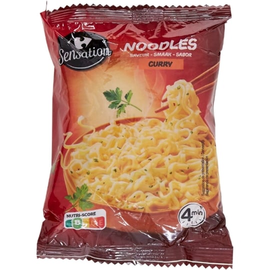 Nouilles instantanées saveur curry CARREFOUR le sachet de 85g