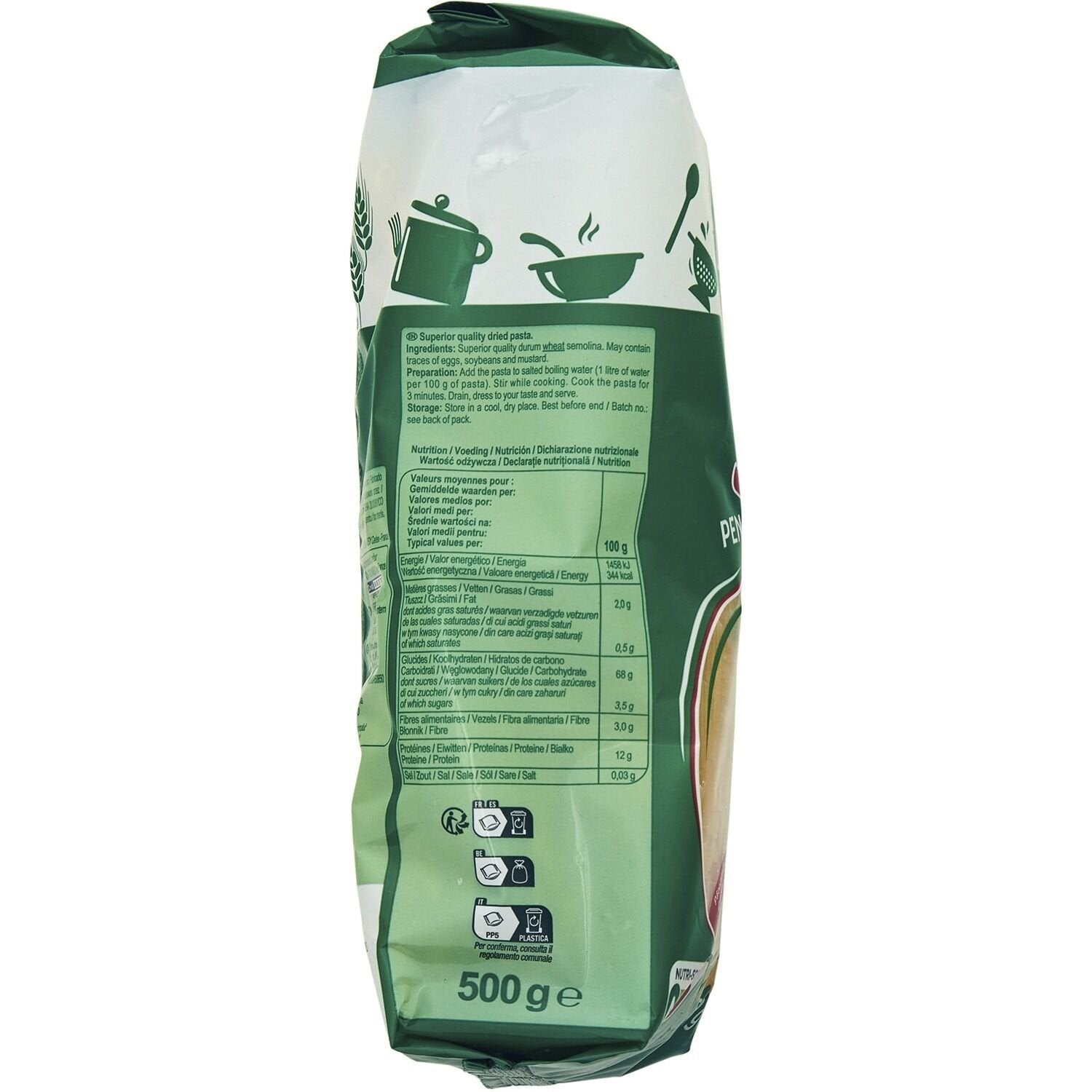 Pâtes penne rigate CARREFOUR  500g