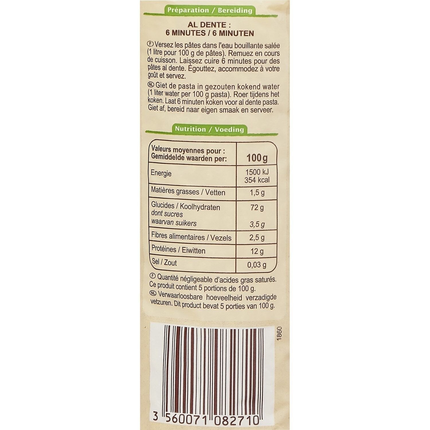 Pâtes coquillettes bio CARREFOUR BIO 500g