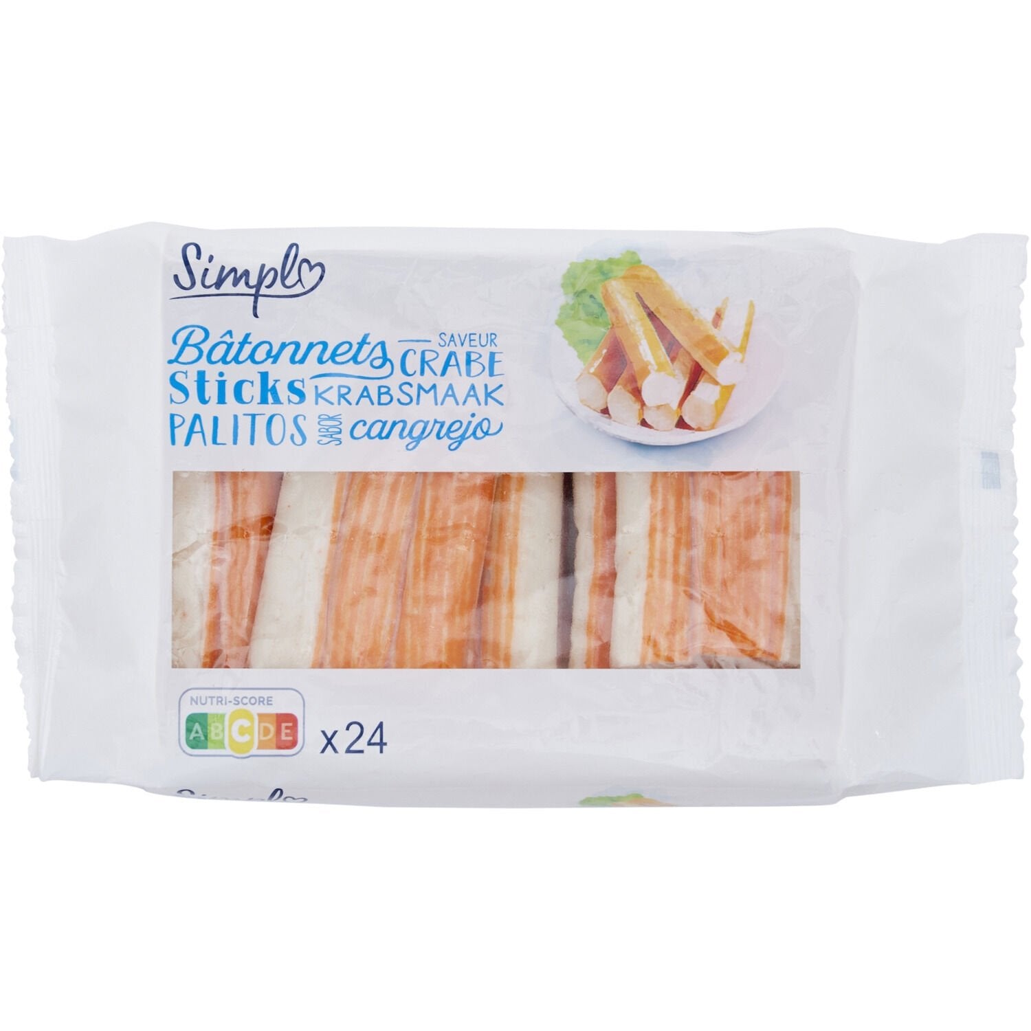Surimi saveur crabe SIMPL - 24 pcs - 400g