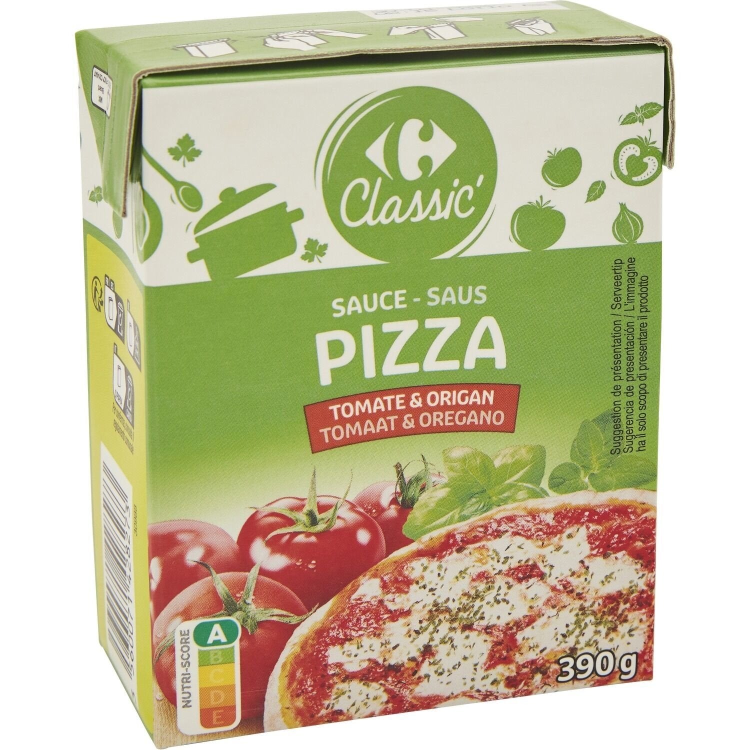 Sauce tomate origan CARREFOUR CLASSIC 390g