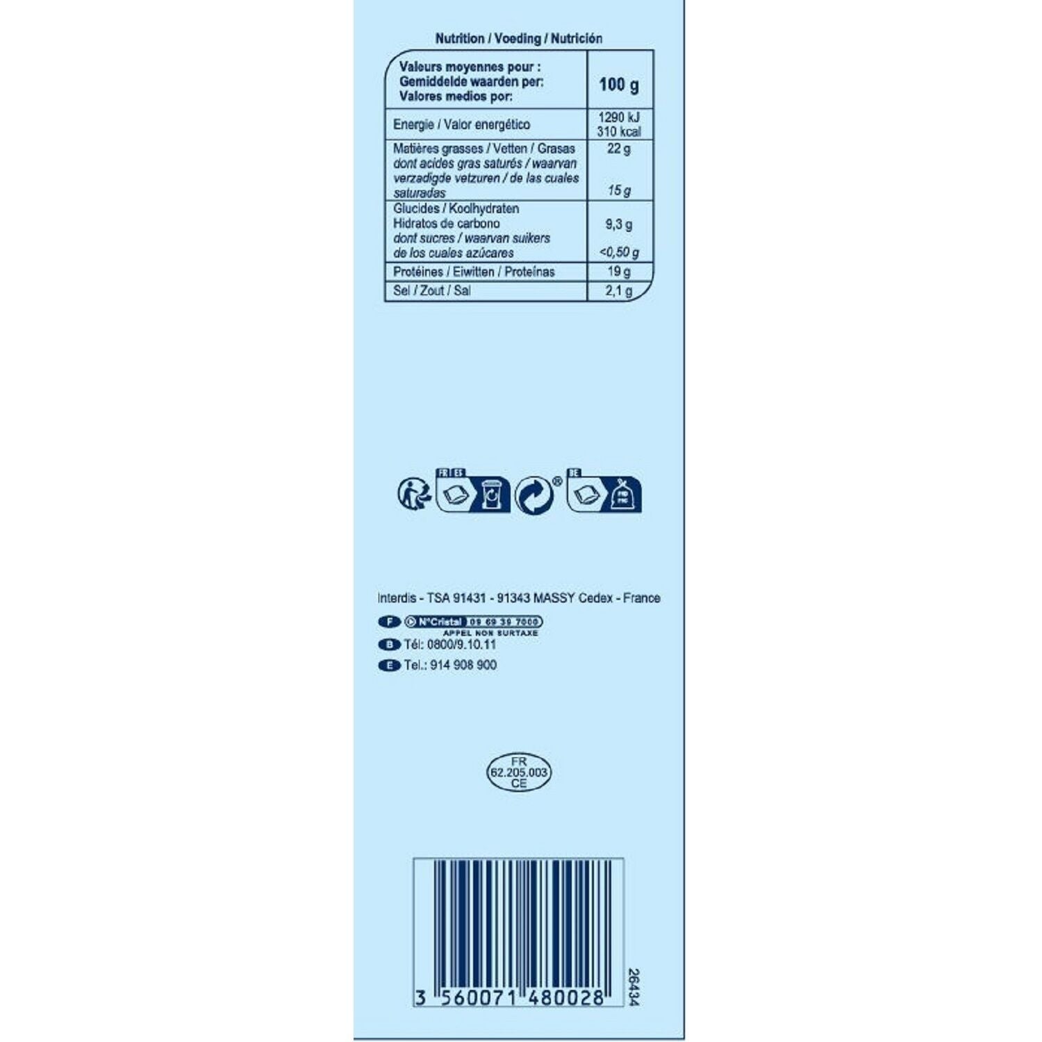 Fromages râpés spécial cuisine SIMPL - paquet de 200 G